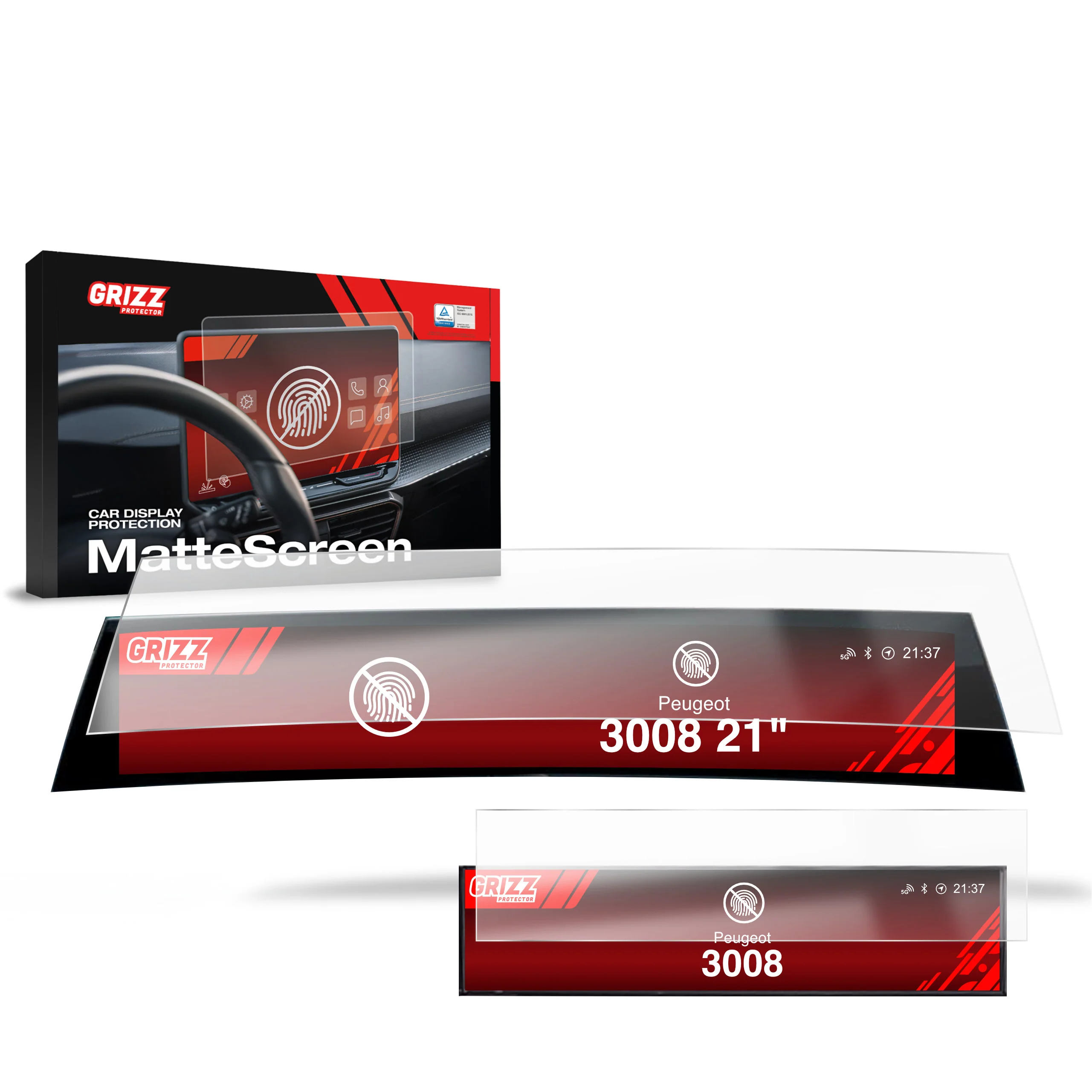 2in1 Displayschutzfolie für Peugeot 3008 (2024-2025) Anti-Fingerprint, Matt - Image 8