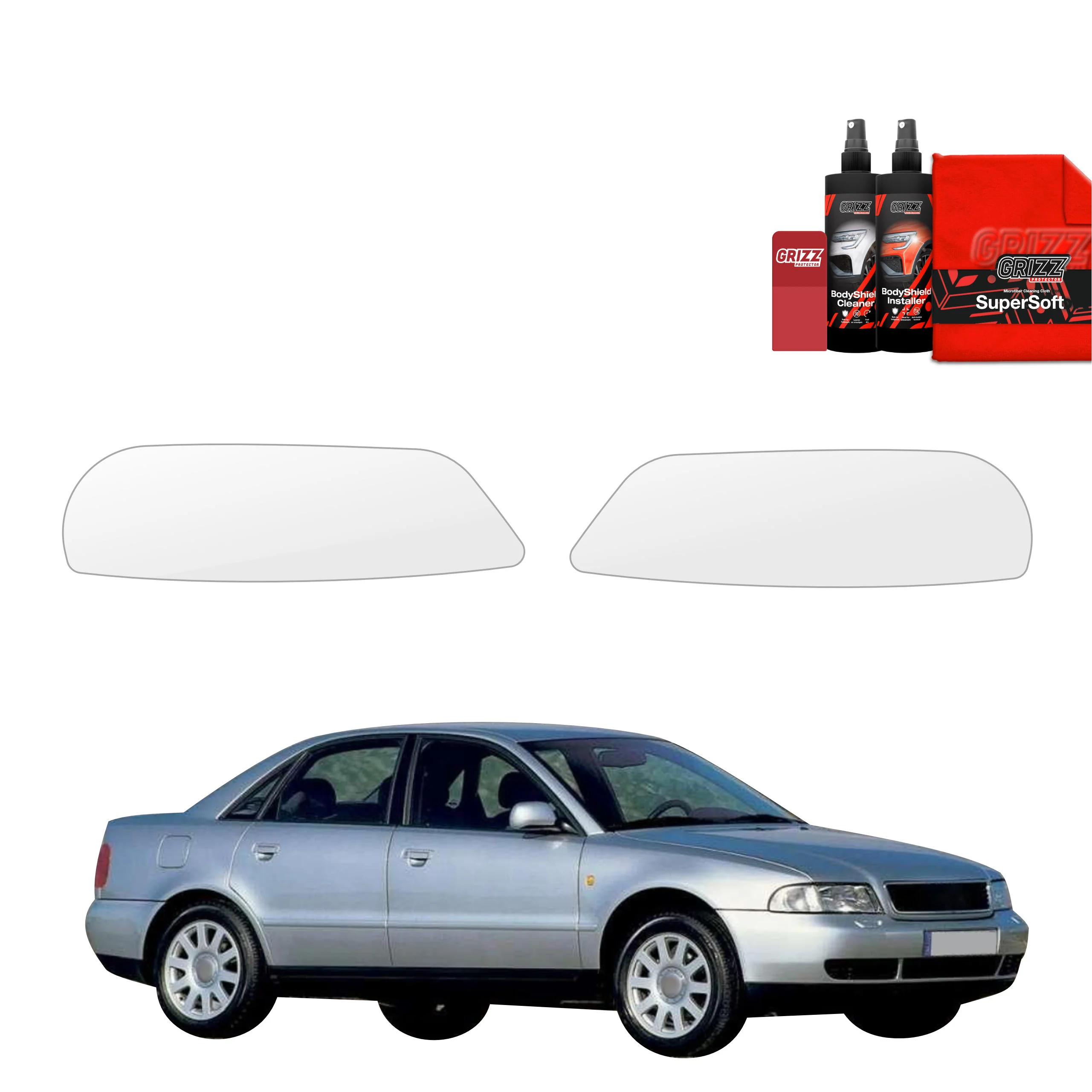 2in1 Schutzfolie für Scheinwerfer - Audi A4 B5 Sedan (1994-2001)