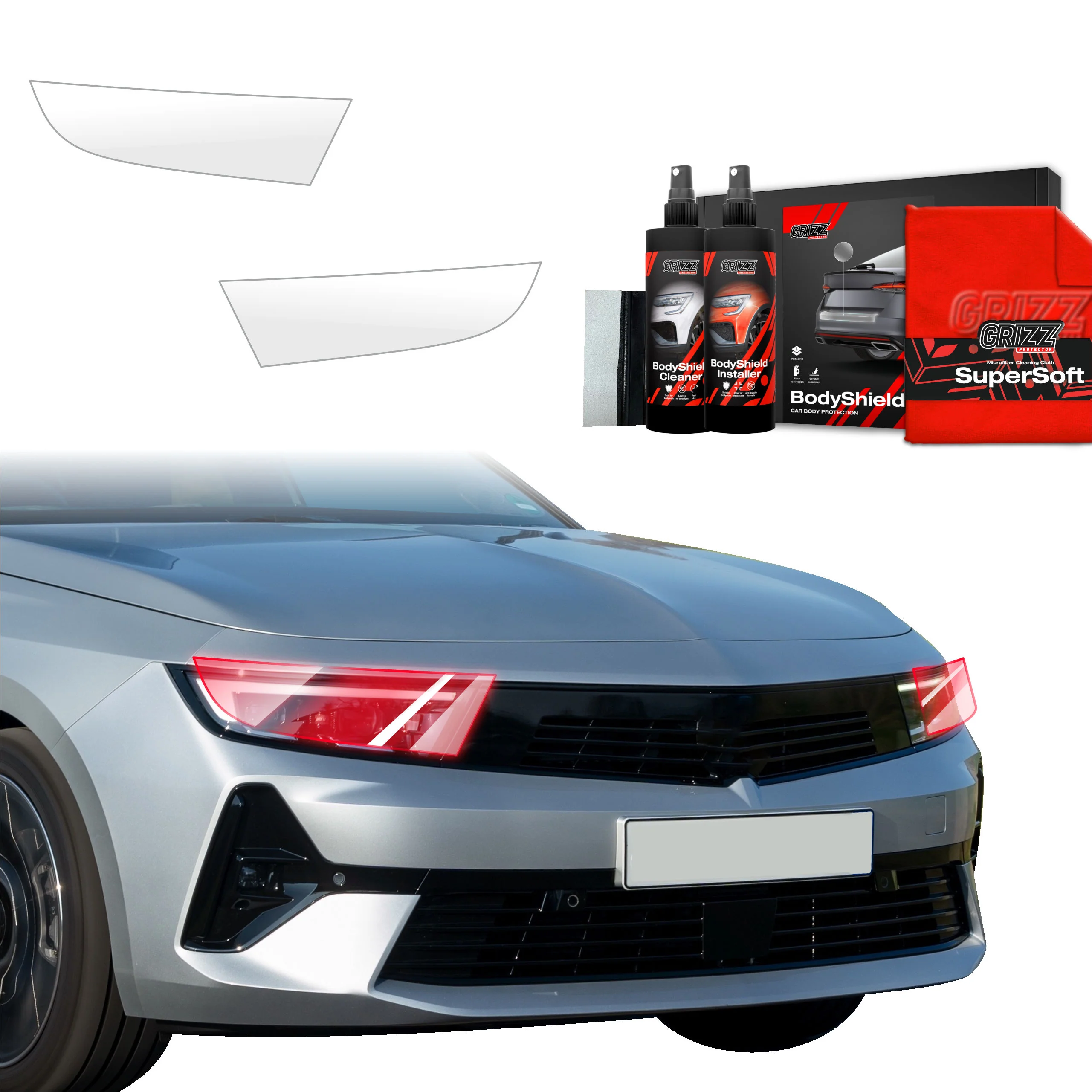 2in1 Schutzfolie für Scheinwerfer - Opel Astra (2021- 2024)