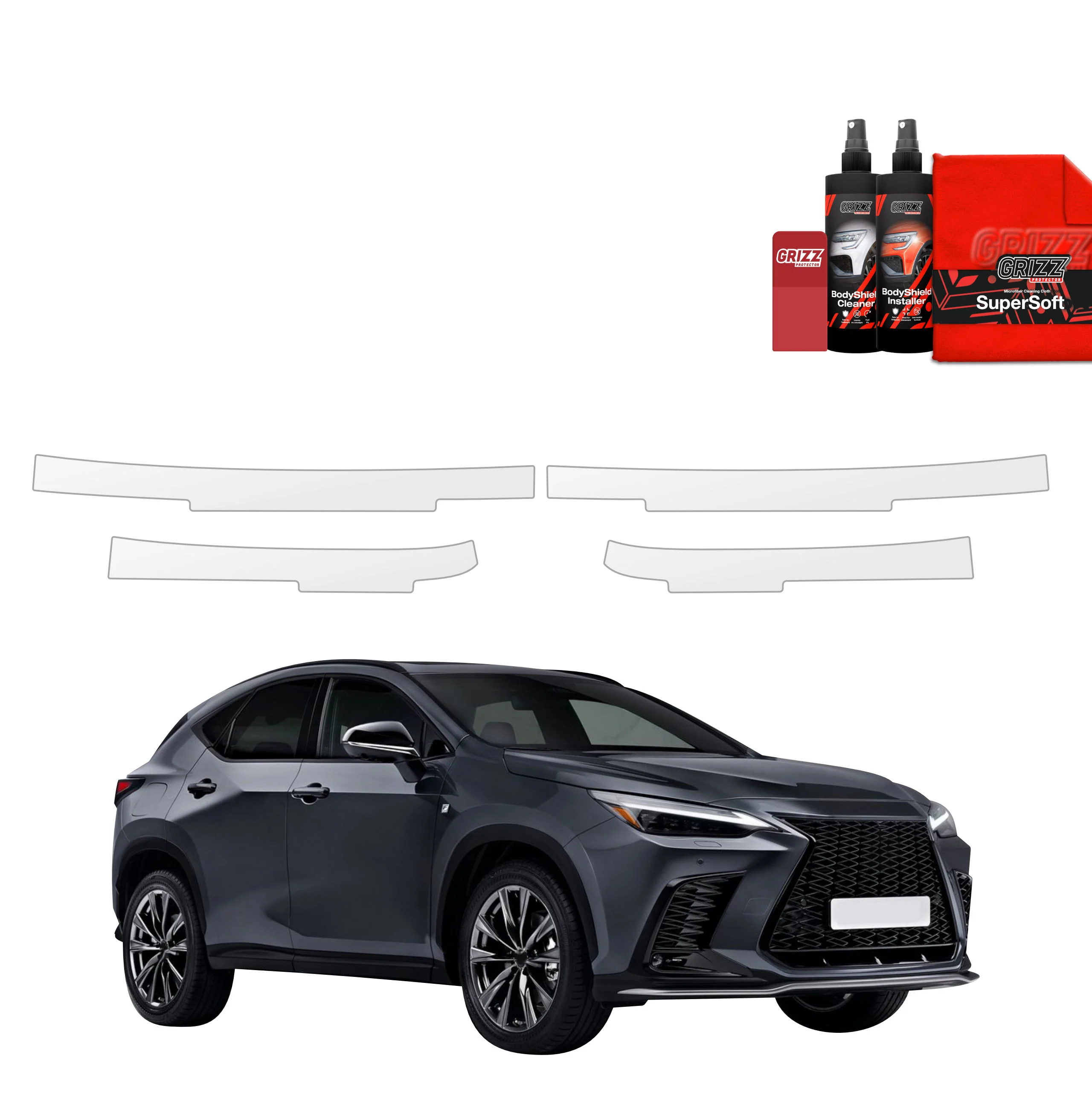 4in1 Schutzfolie für Schweller - Lexus NX 350h (2021-2023)