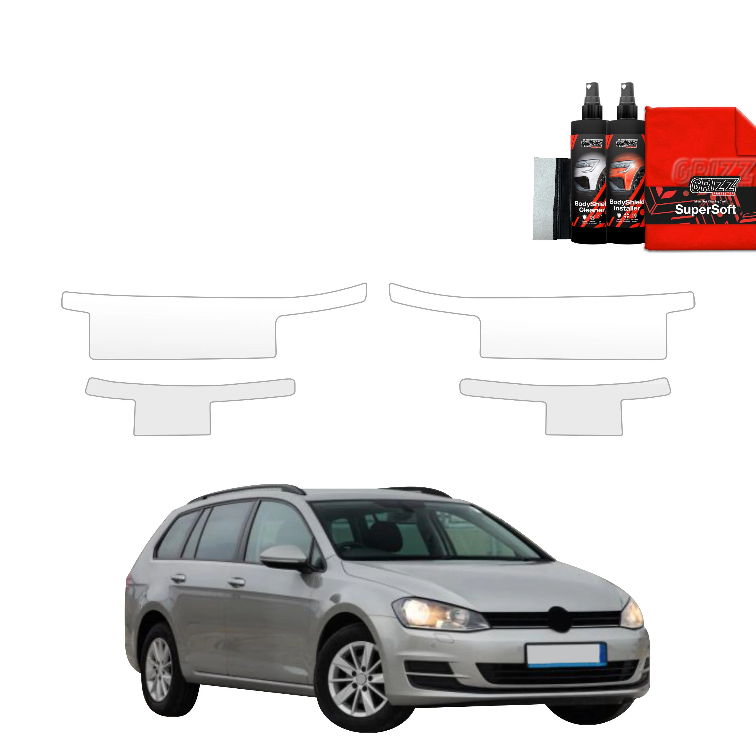 4in1 Schutzfolie für Schweller - Volkswagen Golf 7 Variant (2013-2020)