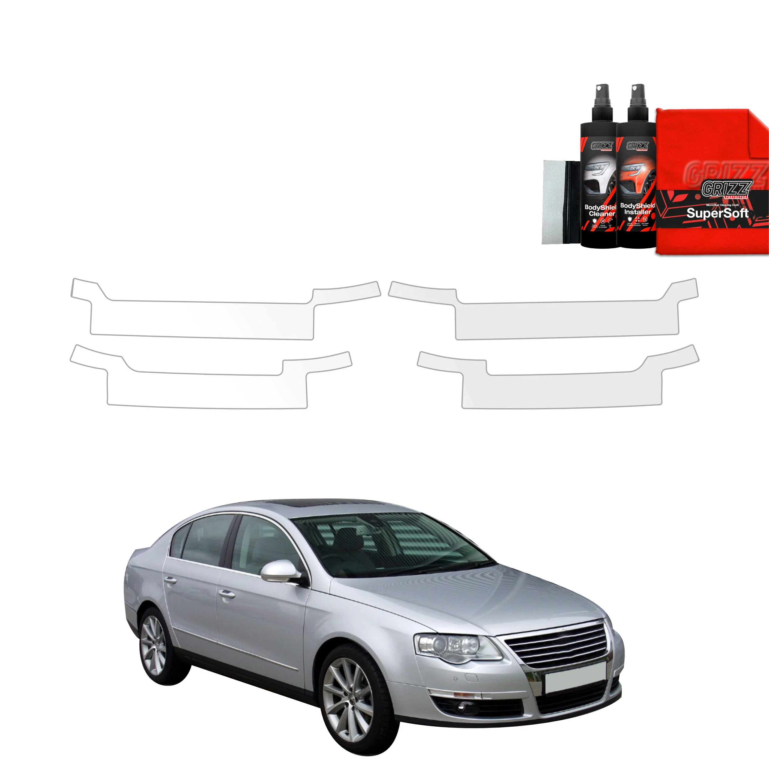 4in1 Schutzfolie für Schweller - Volkswagen Passat B6 Sedan (2005-2010)