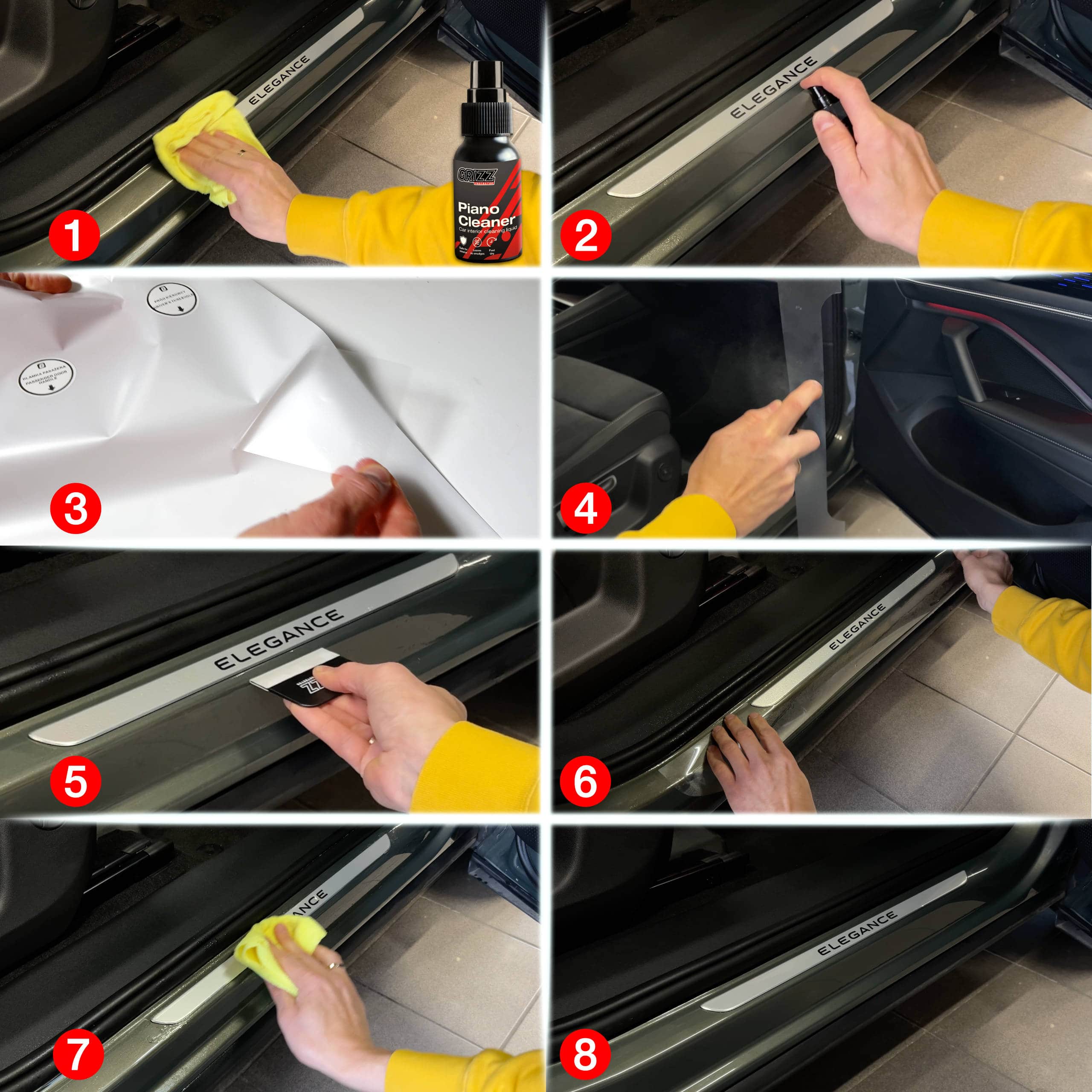 4in1 Schutzfolie für Türgriffmulden - BMW 3 F30 Sedan Pre-LCI (2011-2015) - Image 5