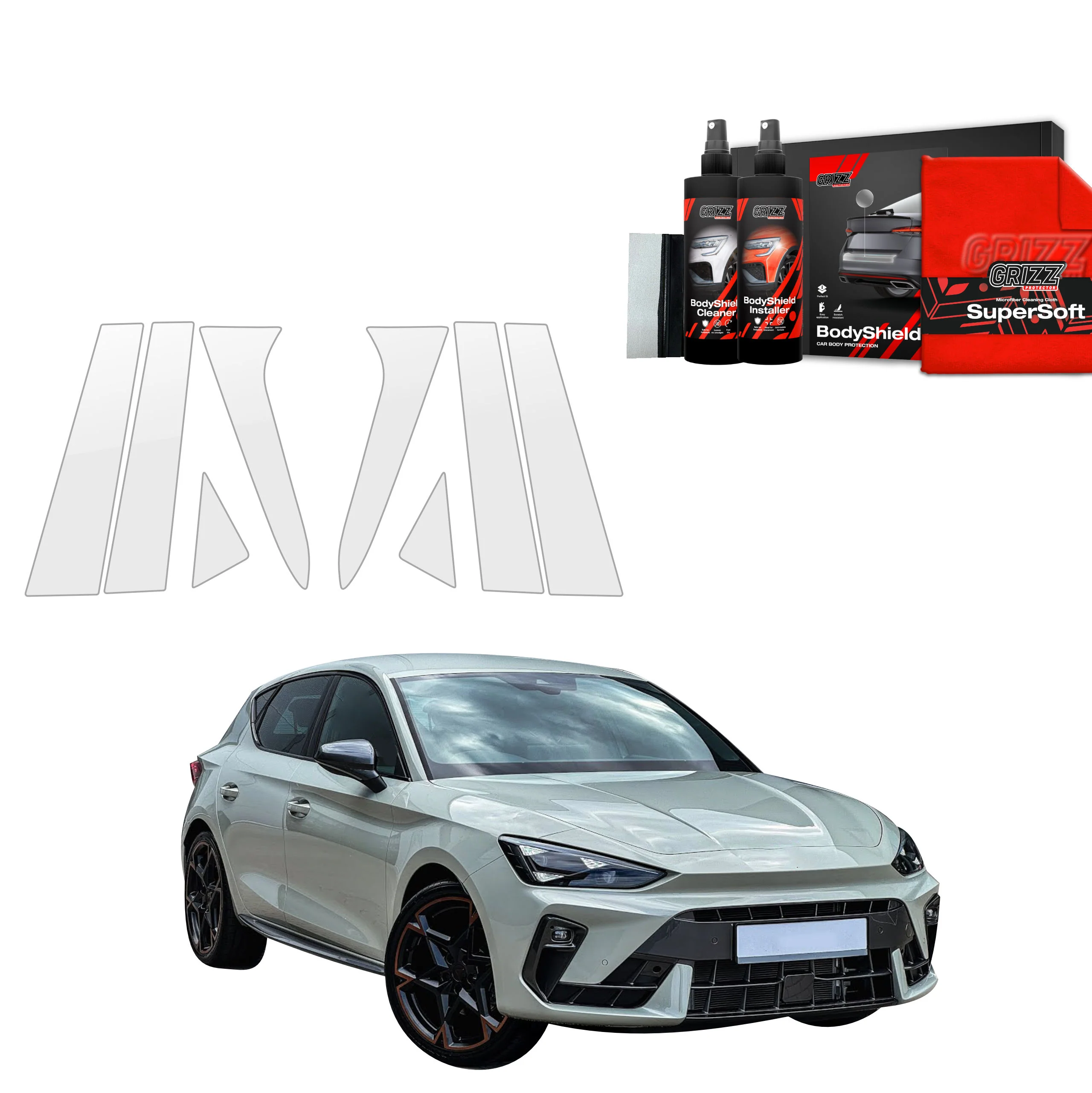 8in1 Schutzfolie für B-C-Säule - Cupra Leon Hatchback (2024-2026)