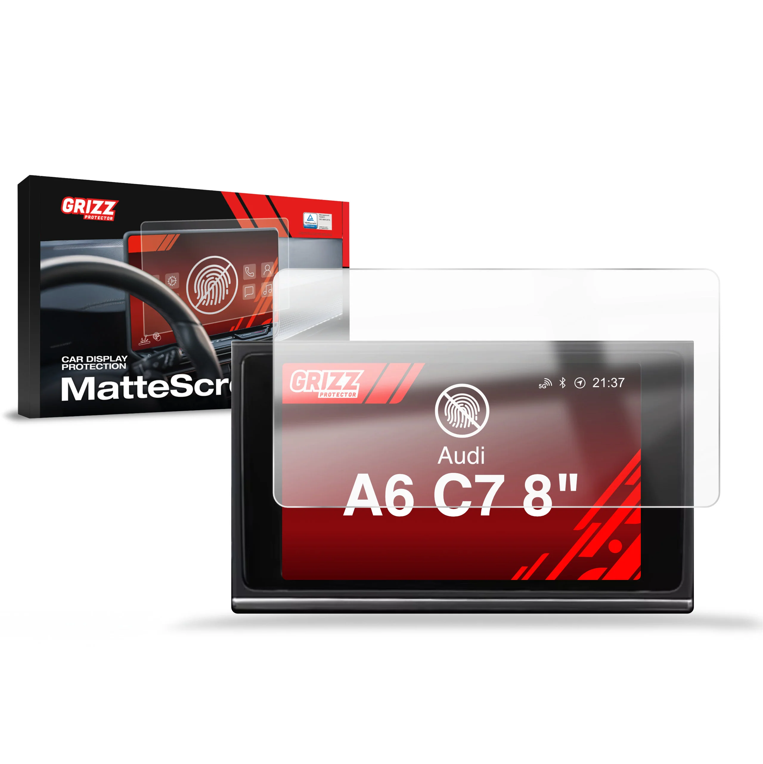 Displayschutzfolie für Audi A6 C7 MMI 8" (2012-2018) Anti-Fingerprint, Matt - Image 8