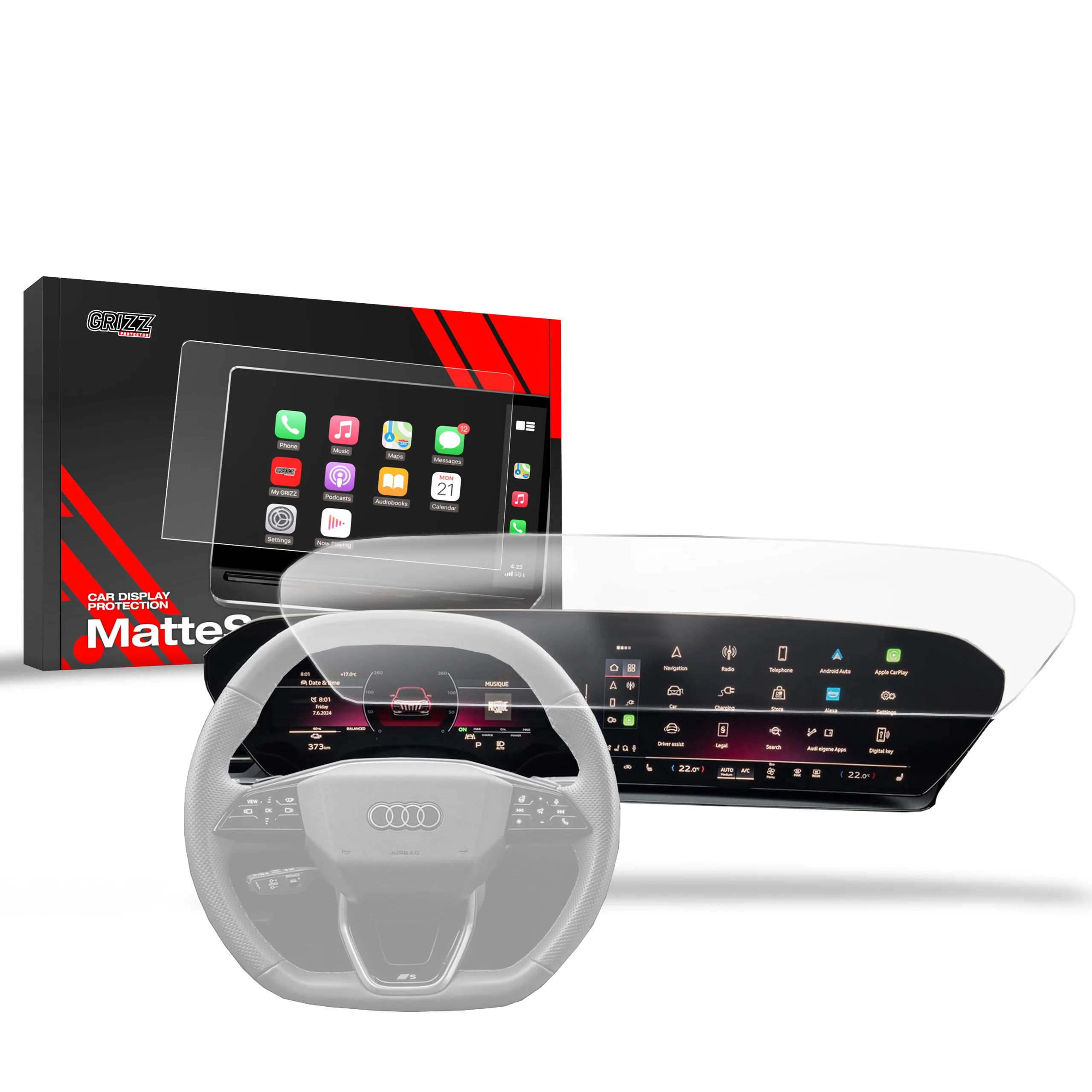 Displayschutzfolie für Audi Q5 (2024-2025) Anti-Fingerprint, Matt
