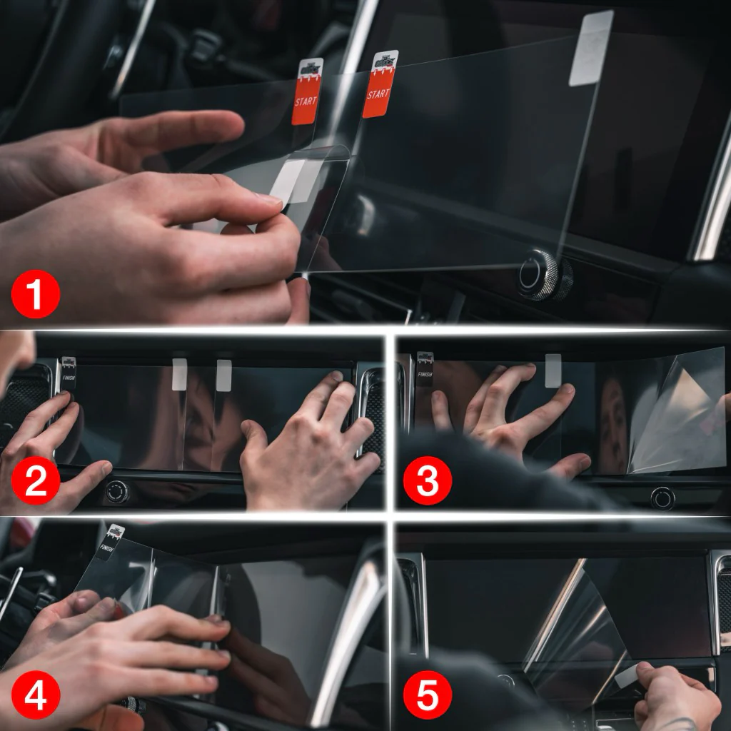 Displayschutzfolie für Audi RS3 8Y Virtual Cockpit Plus 12,3" (2020-2026) Navi Folie, Kratzfest, Klar - Image 7