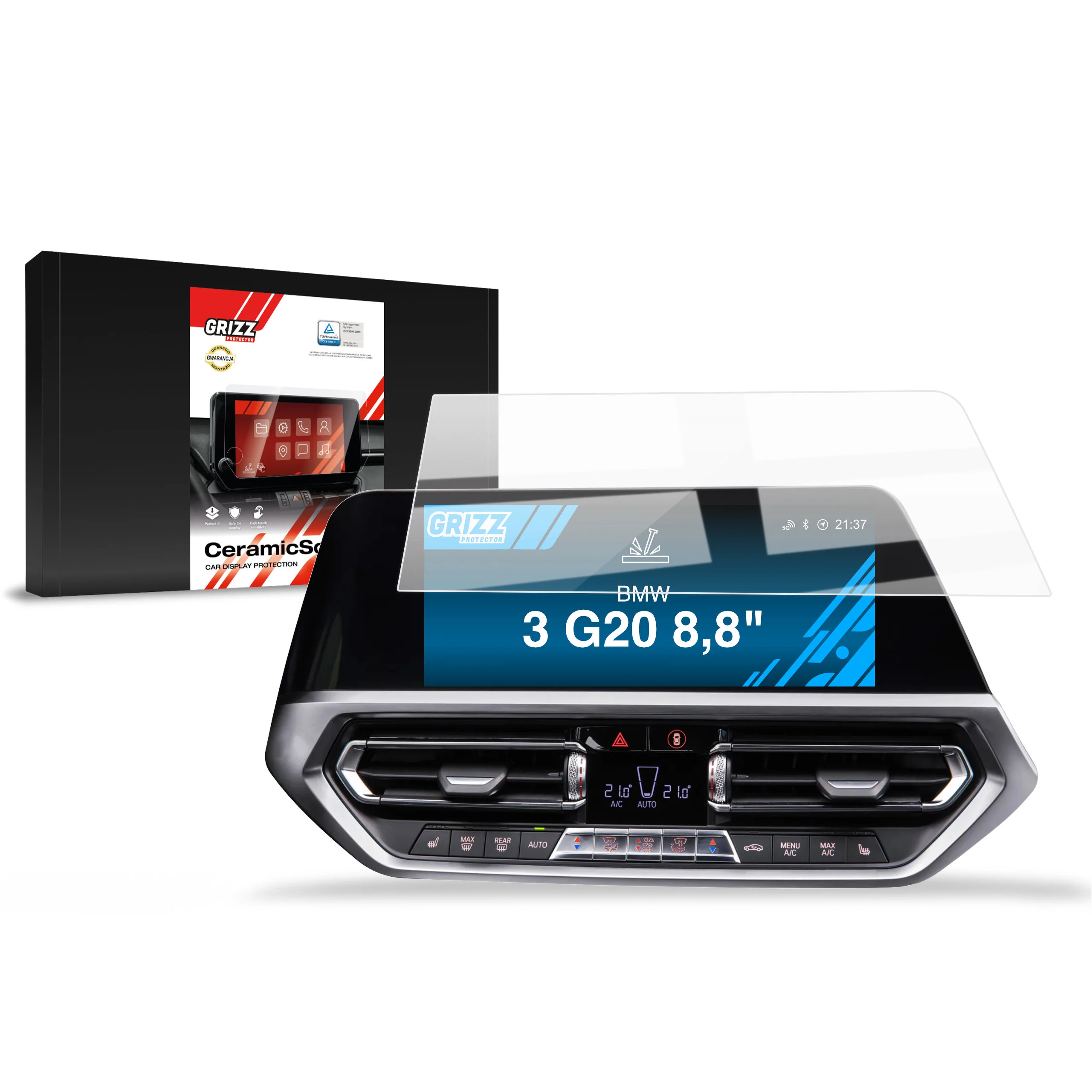 Displayschutzfolie für BMW 3 G20 10,25" (2018-2023) Navi Folie, Kratzfest, Klar
