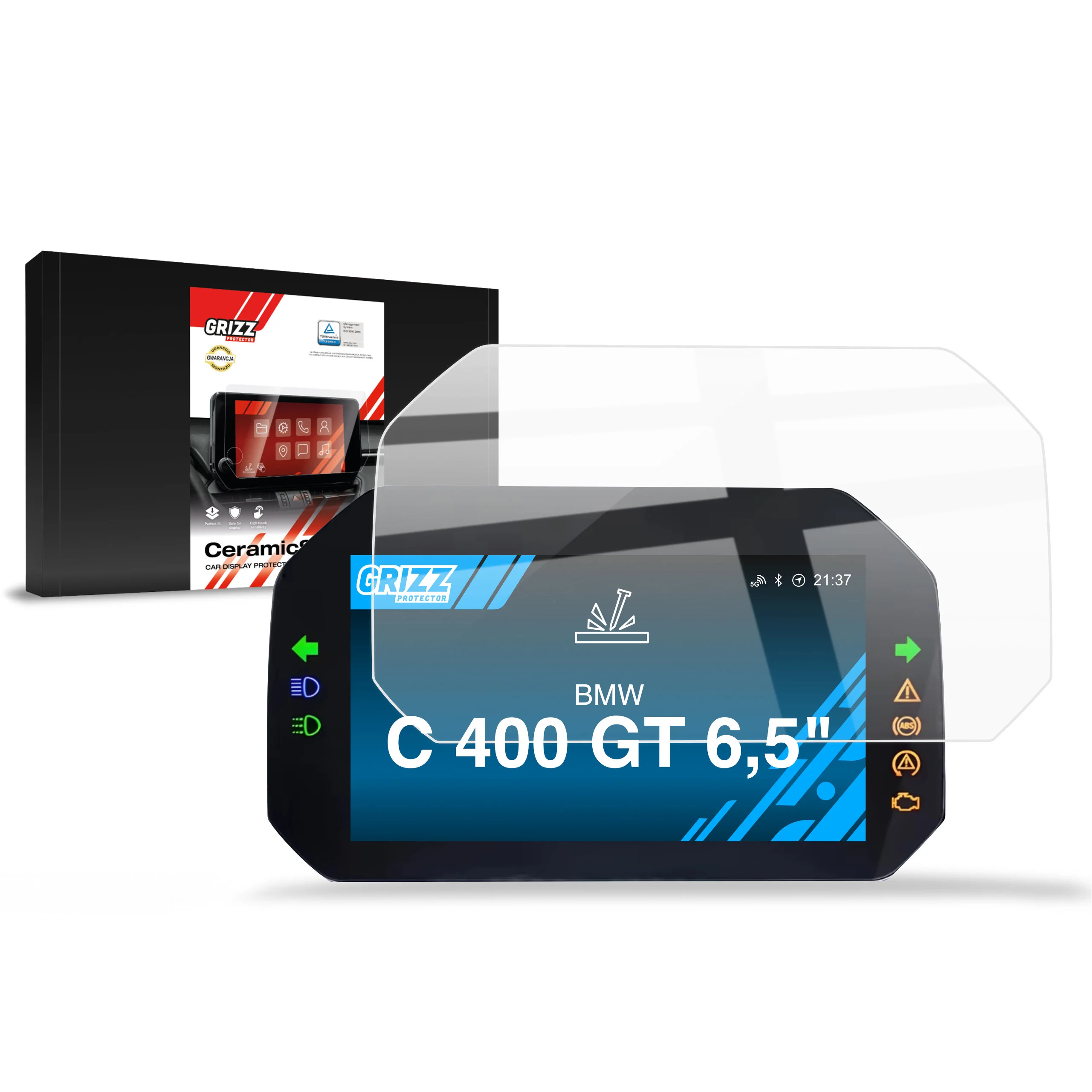 Displayschutzfolie für BMW C 400 GT 6,5" TFT (2019-2024) Navi Folie, Kratzfest, Klar - Image 9