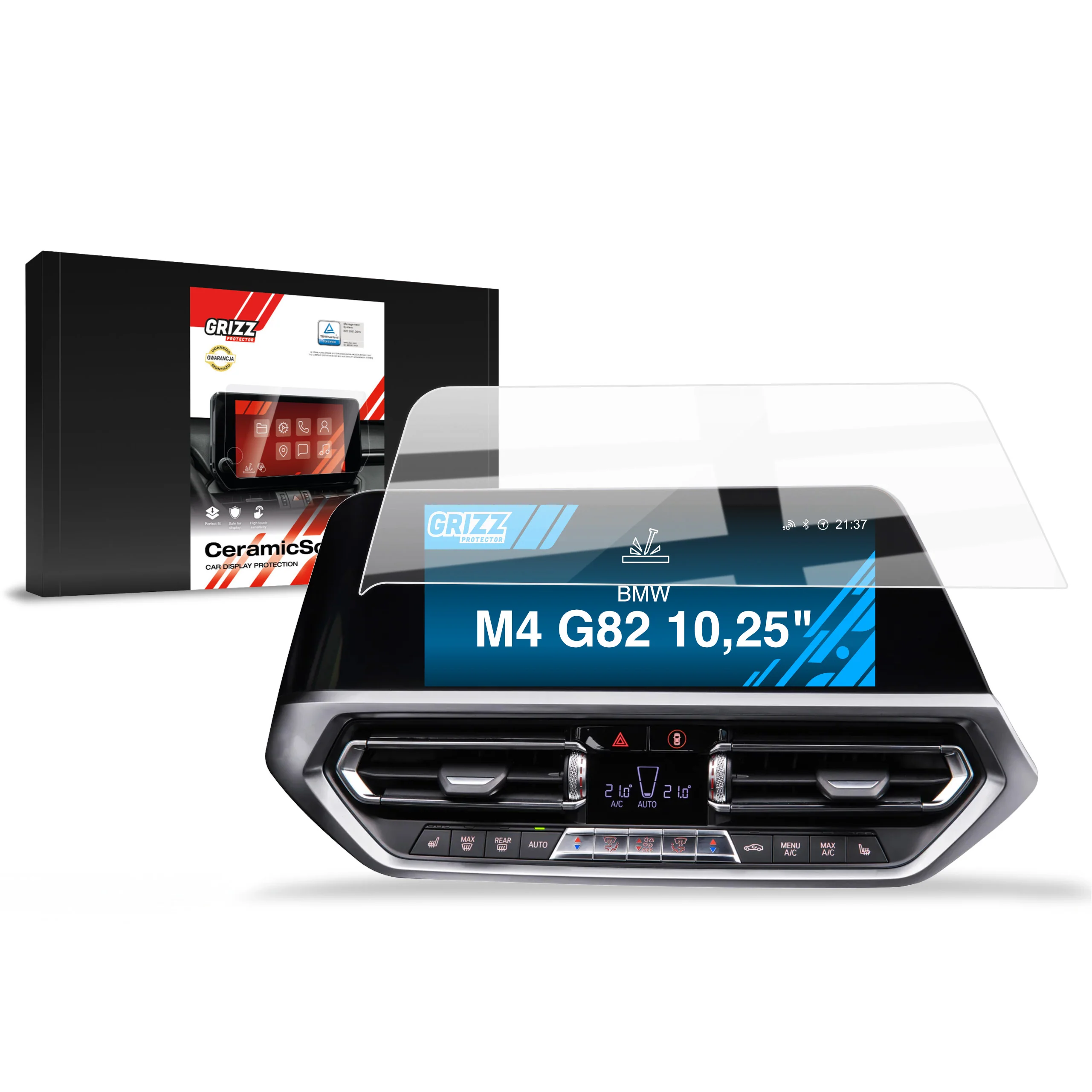 Displayschutzfolie für BMW M4 F82 8,8" (2014-2020) Navi Folie, Kratzfest, Klar