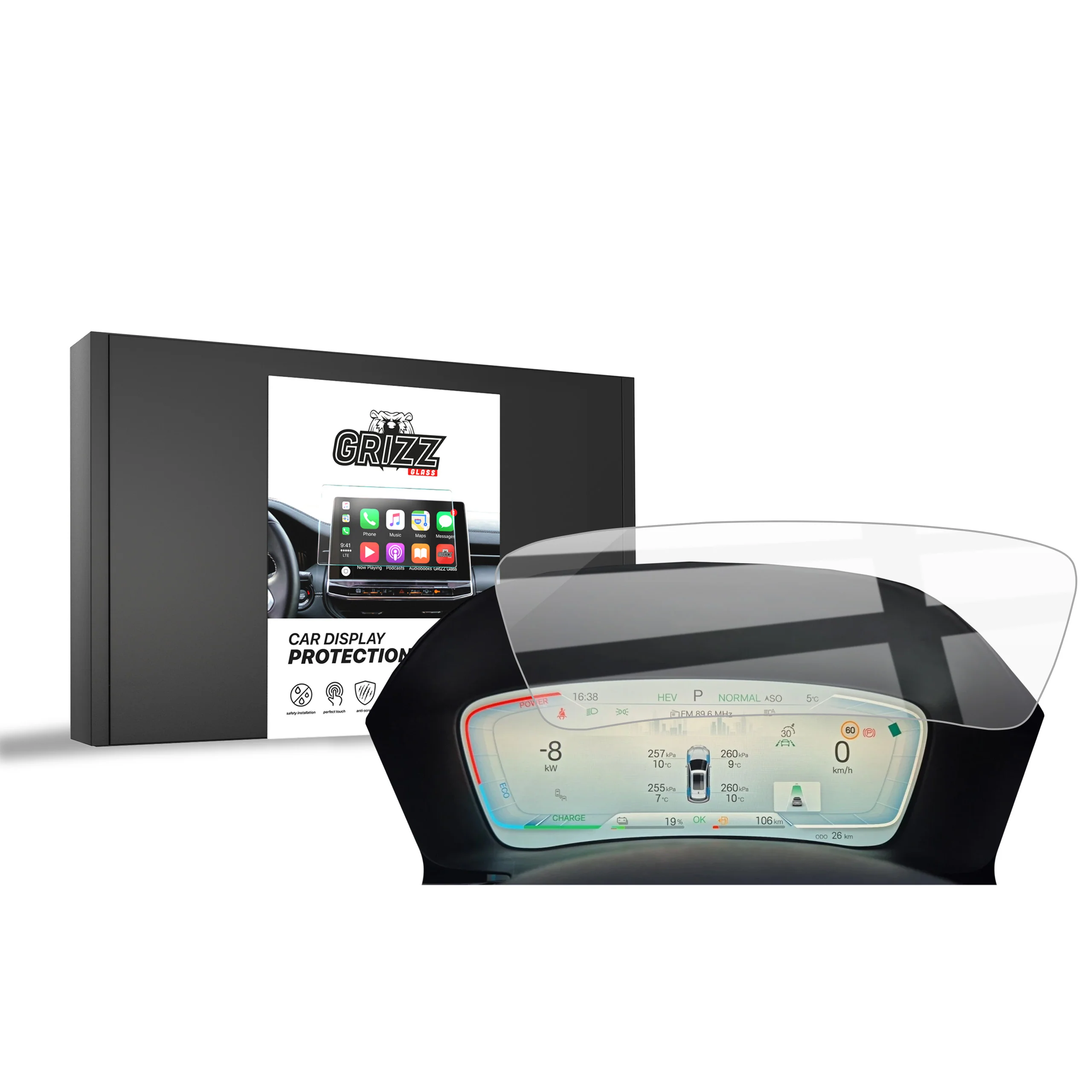 Displayschutzfolie für BYD SEAL U DMi Virtual Cockpit (2024-2025) Navi Folie, Kratzfest, Klar