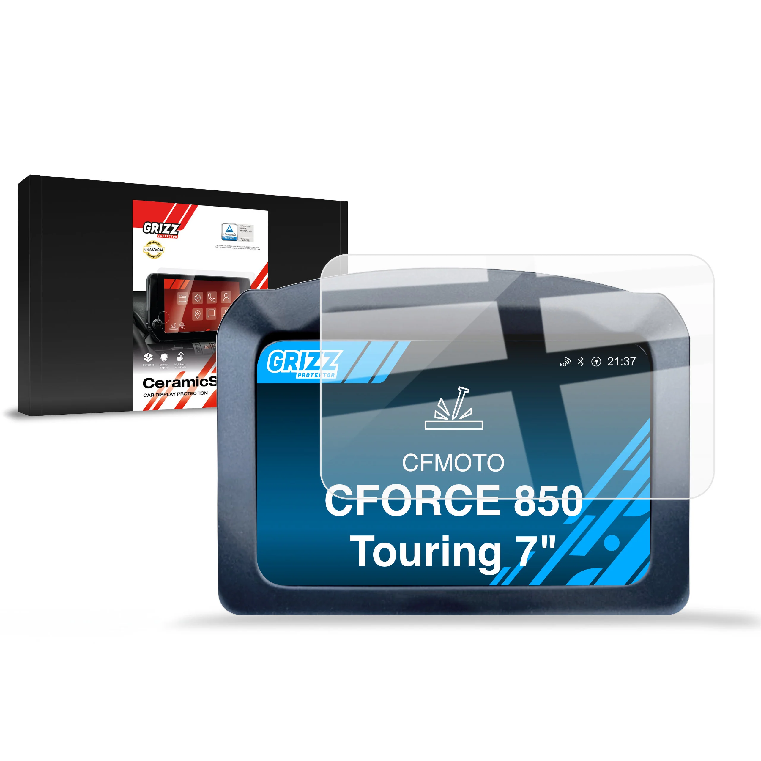 Displayschutzfolie für CFMOTO CFORCE 850 Touring GEN3 7" Navi Folie, Kratzfest, Klar