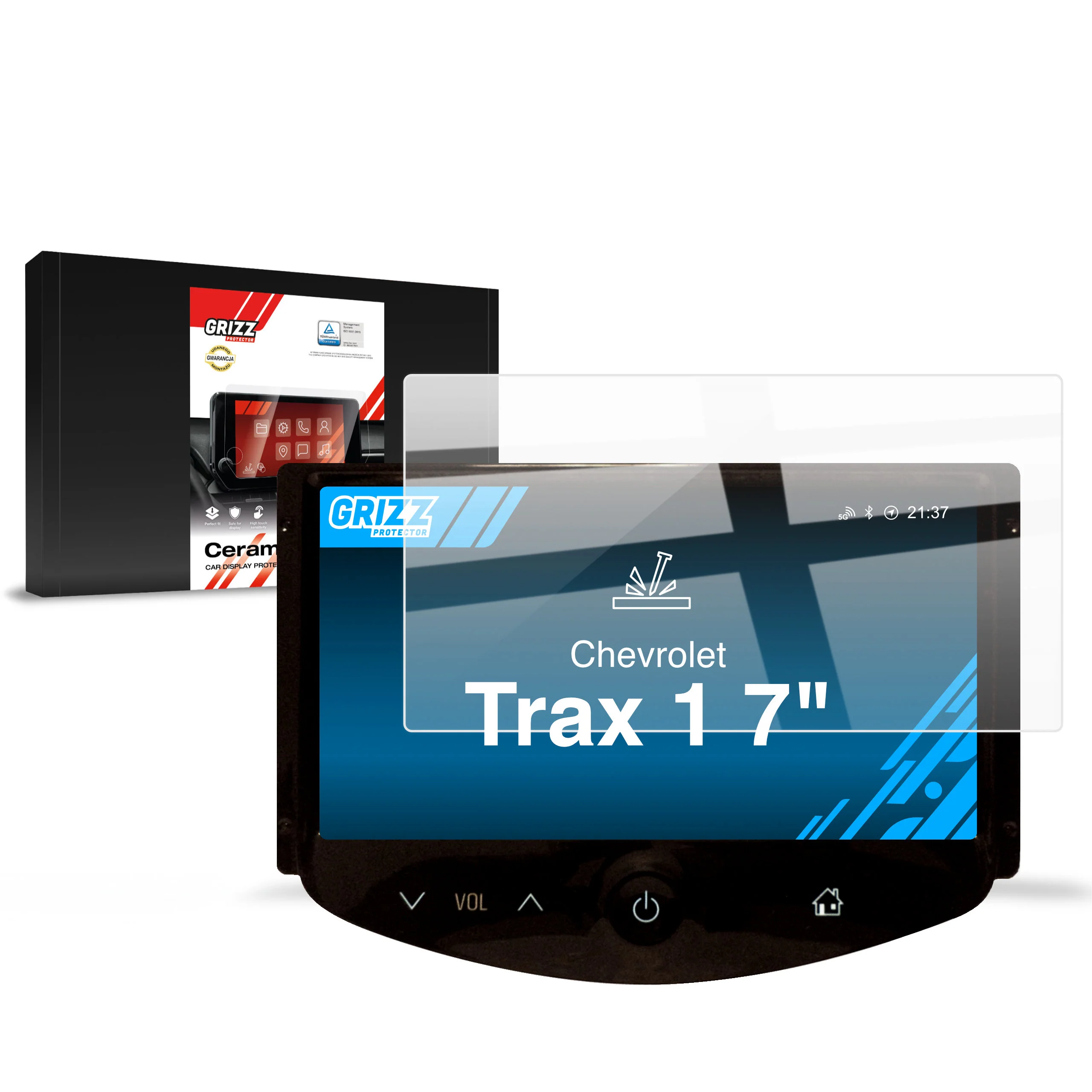 Displayschutzfolie für Chevrolet Trax 1 7" (2013-2015) Navi Folie, Kratzfest, Klar