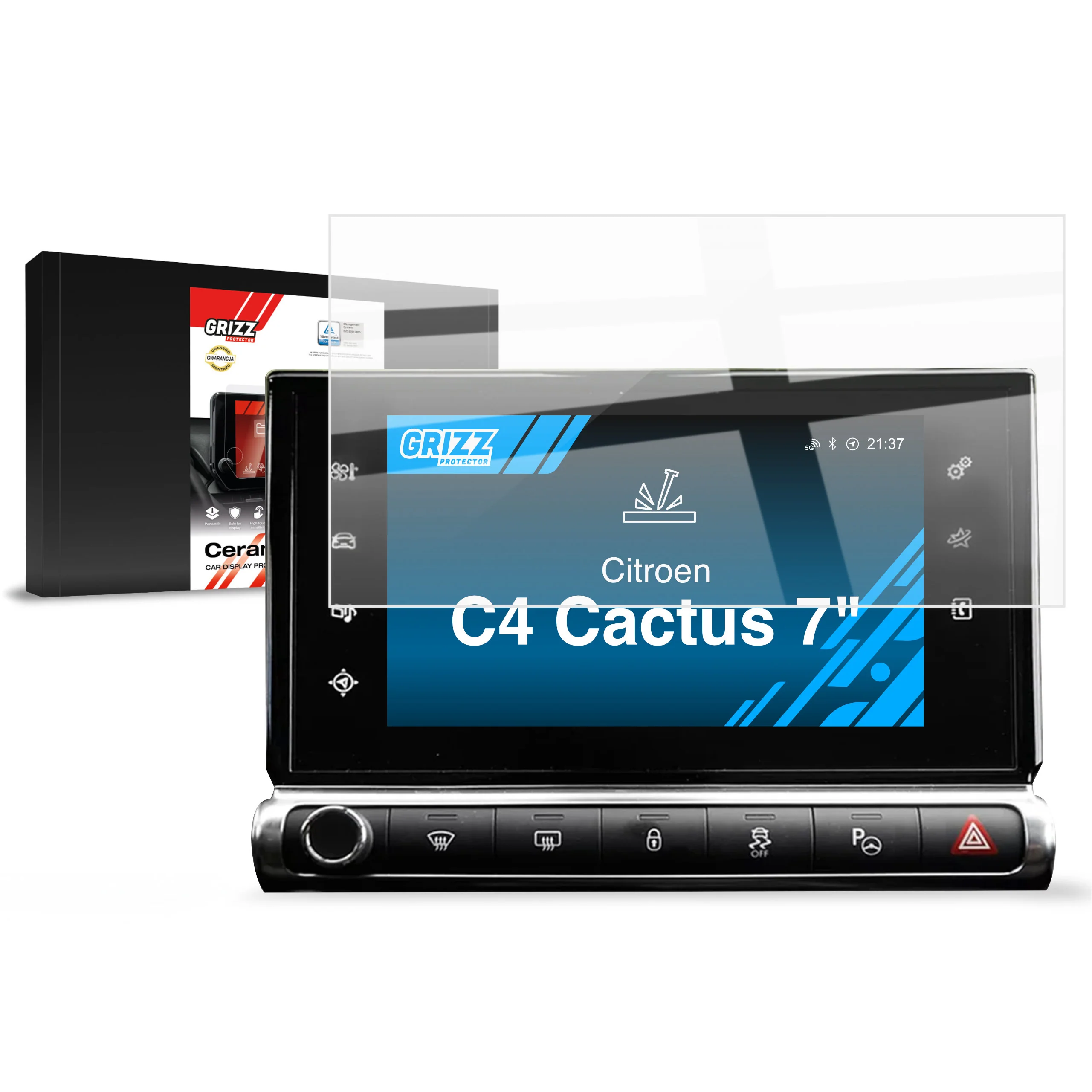 Displayschutzfolie für Citroen C4 Cactus (2014-2024) Navi Folie, Kratzfest, Klar - Image 9