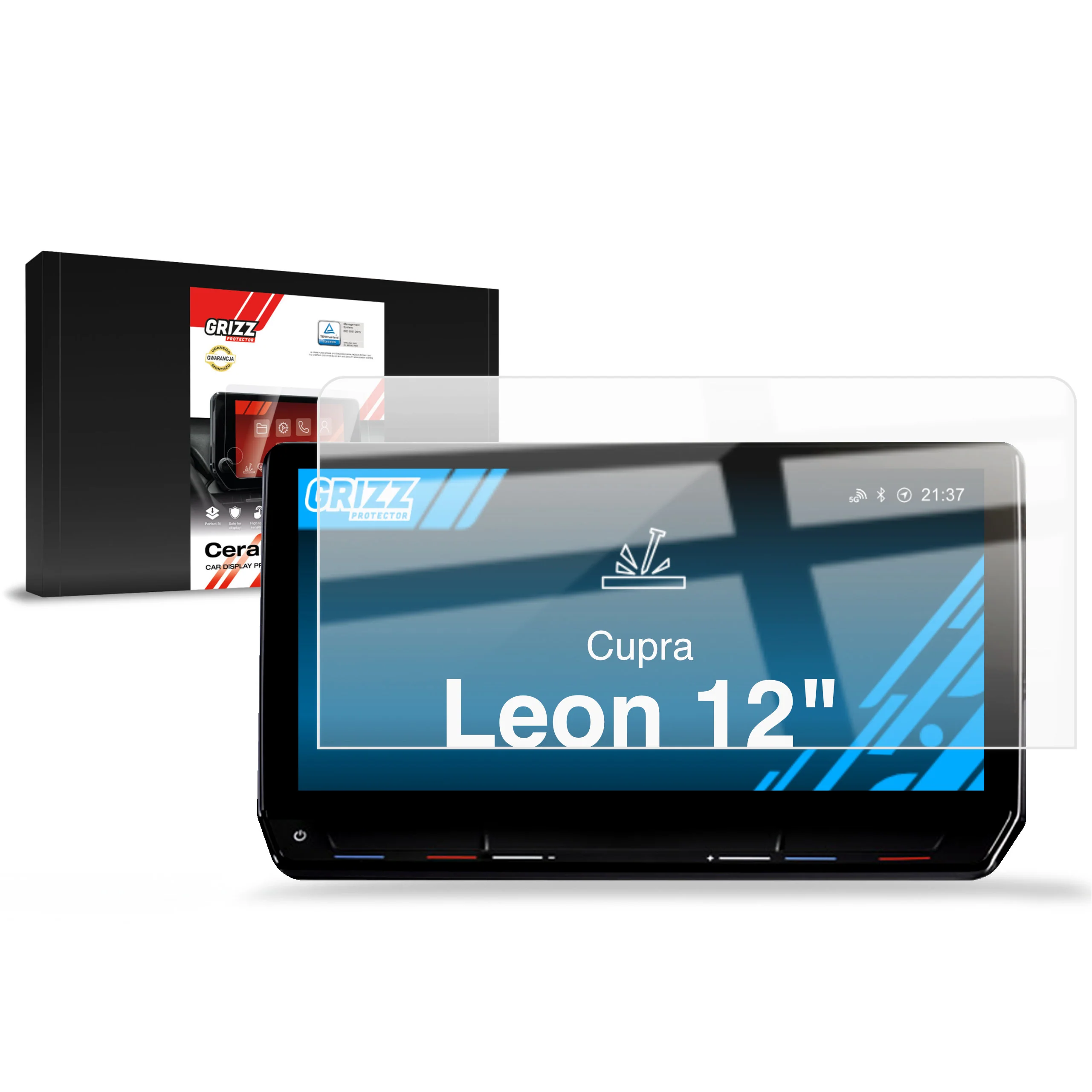 Displayschutzfolie für Cupra Leon 12" (2020-2024) Navi Folie, Kratzfest, Klar - Image 9