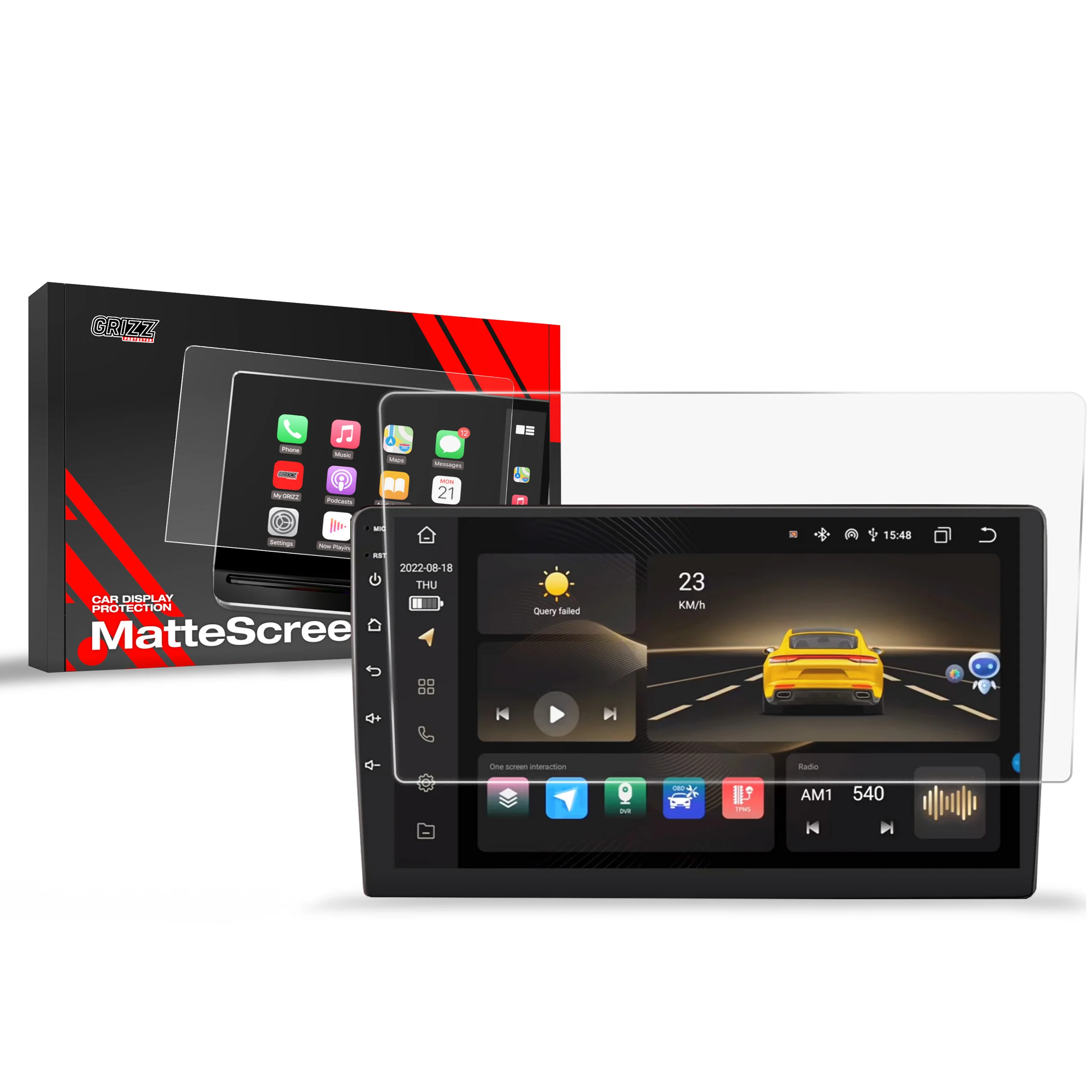 Displayschutzfolie für DJKD 9" Anti-Fingerprint, Matt