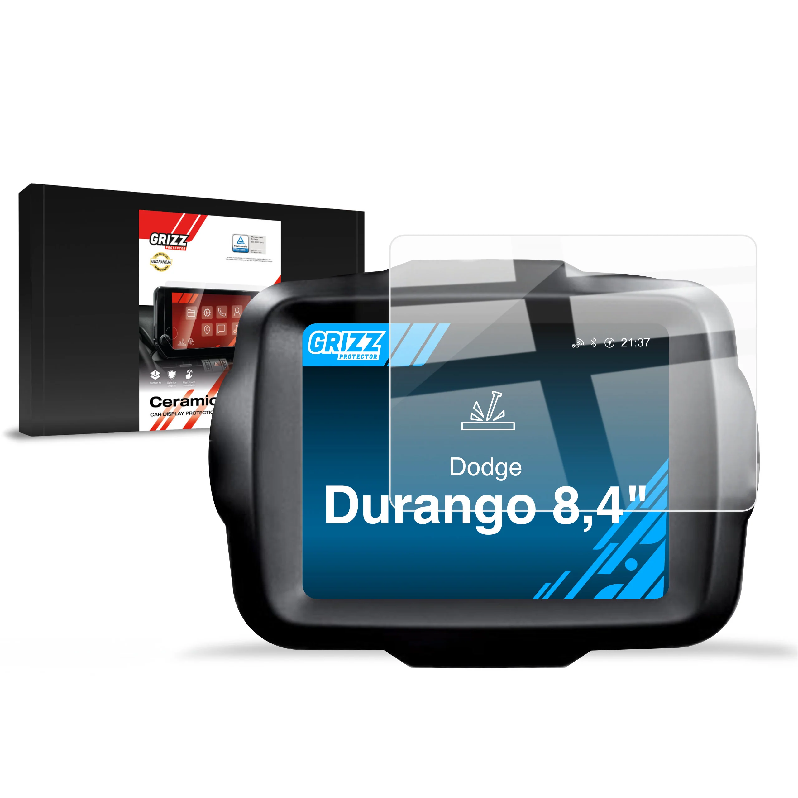 Displayschutzfolie für Dodge Durango 8,4" (2014-2020) Navi Folie, Kratzfest, Klar - Image 9