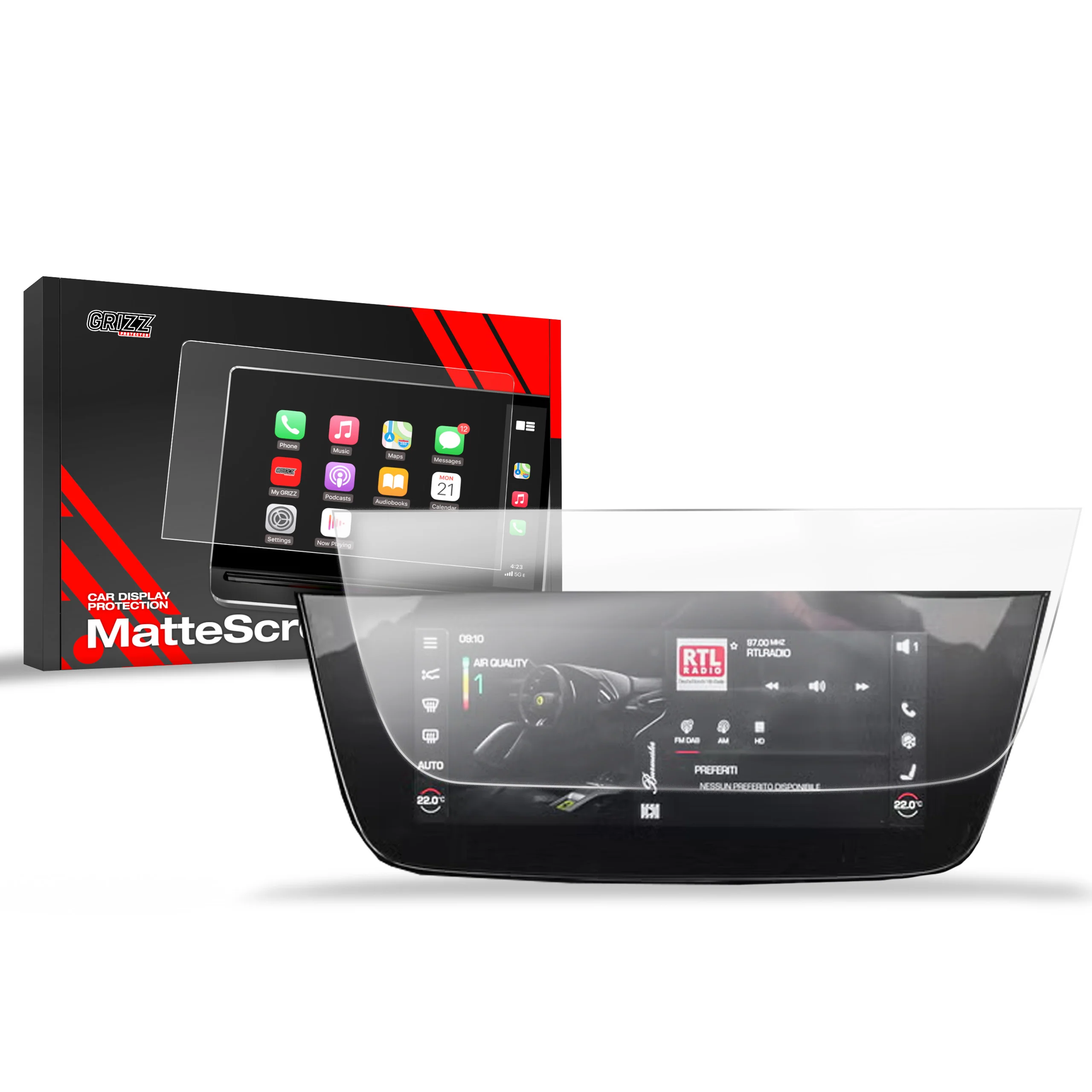 Displayschutzfolie für Ferrari 12Cilindri 10,25" (2024-2025) Anti-Fingerprint, Matt - Image 8