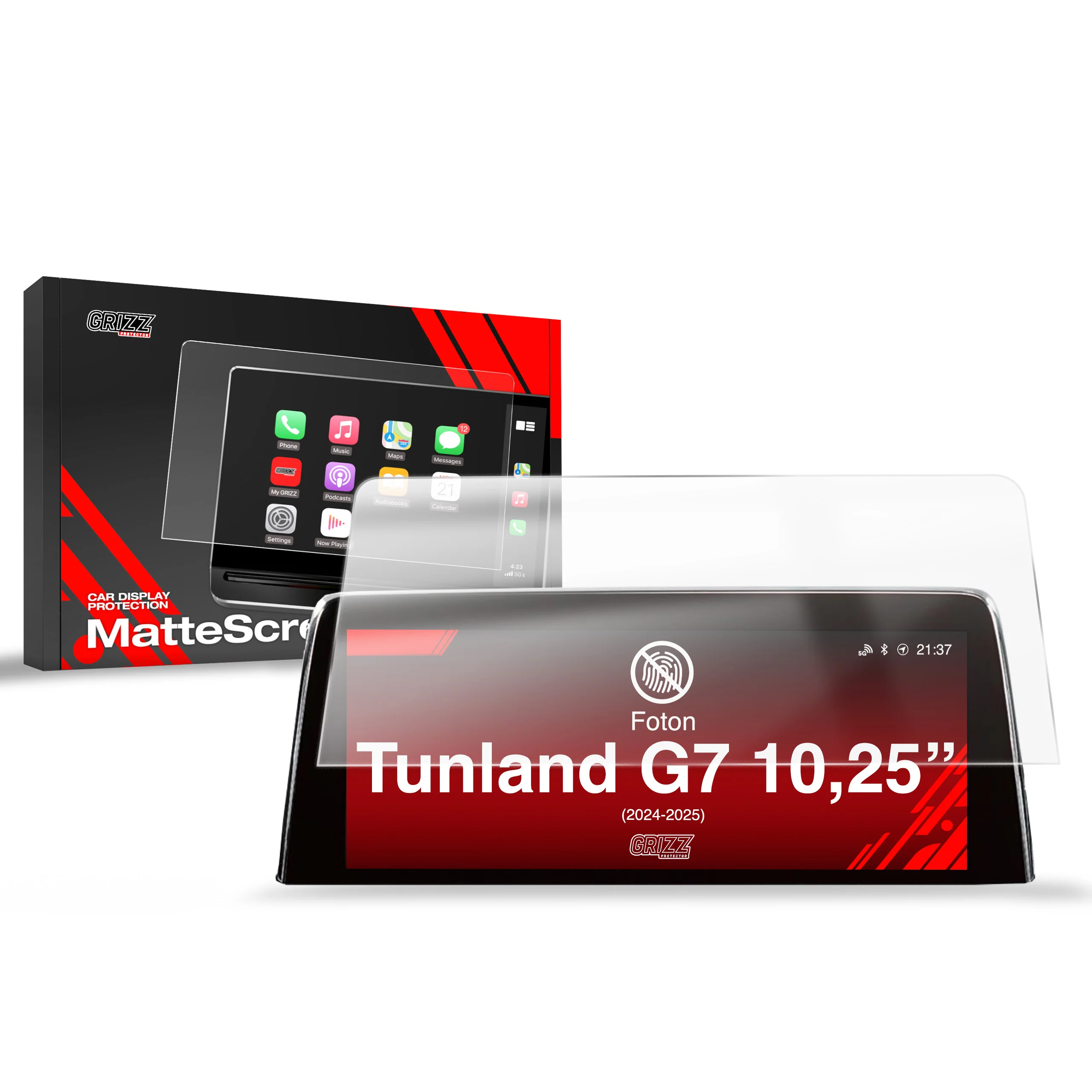 Displayschutzfolie für Foton Tunland G7 10,25" (2024-2025) Anti-Fingerprint, Matt