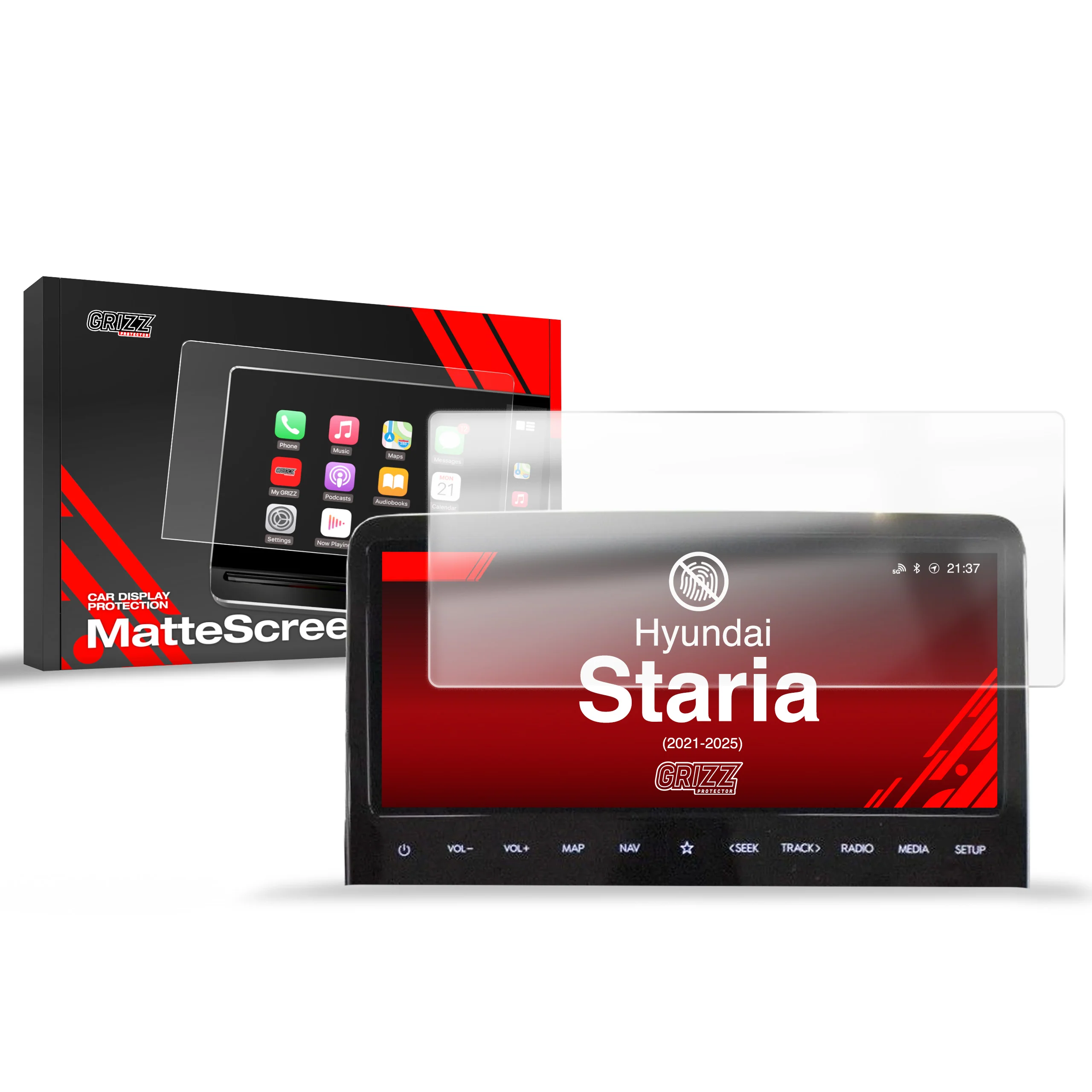 Displayschutzfolie für Hyundai Staria 10,25" (2021-2025) Anti-Fingerprint, Matt