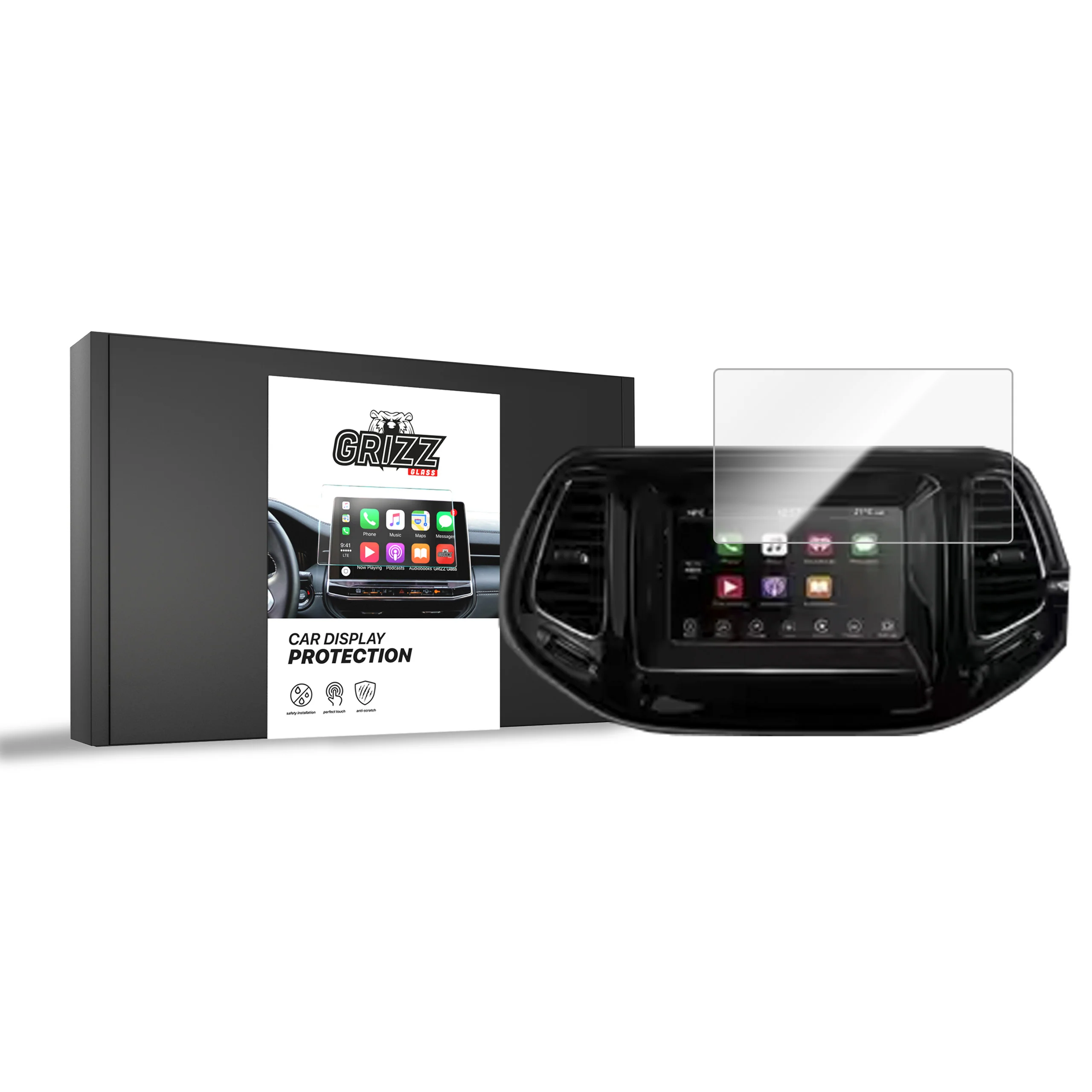 Displayschutzfolie für Jeep Compass 8,6" (2017-2021) Navi Folie, Kratzfest, Klar