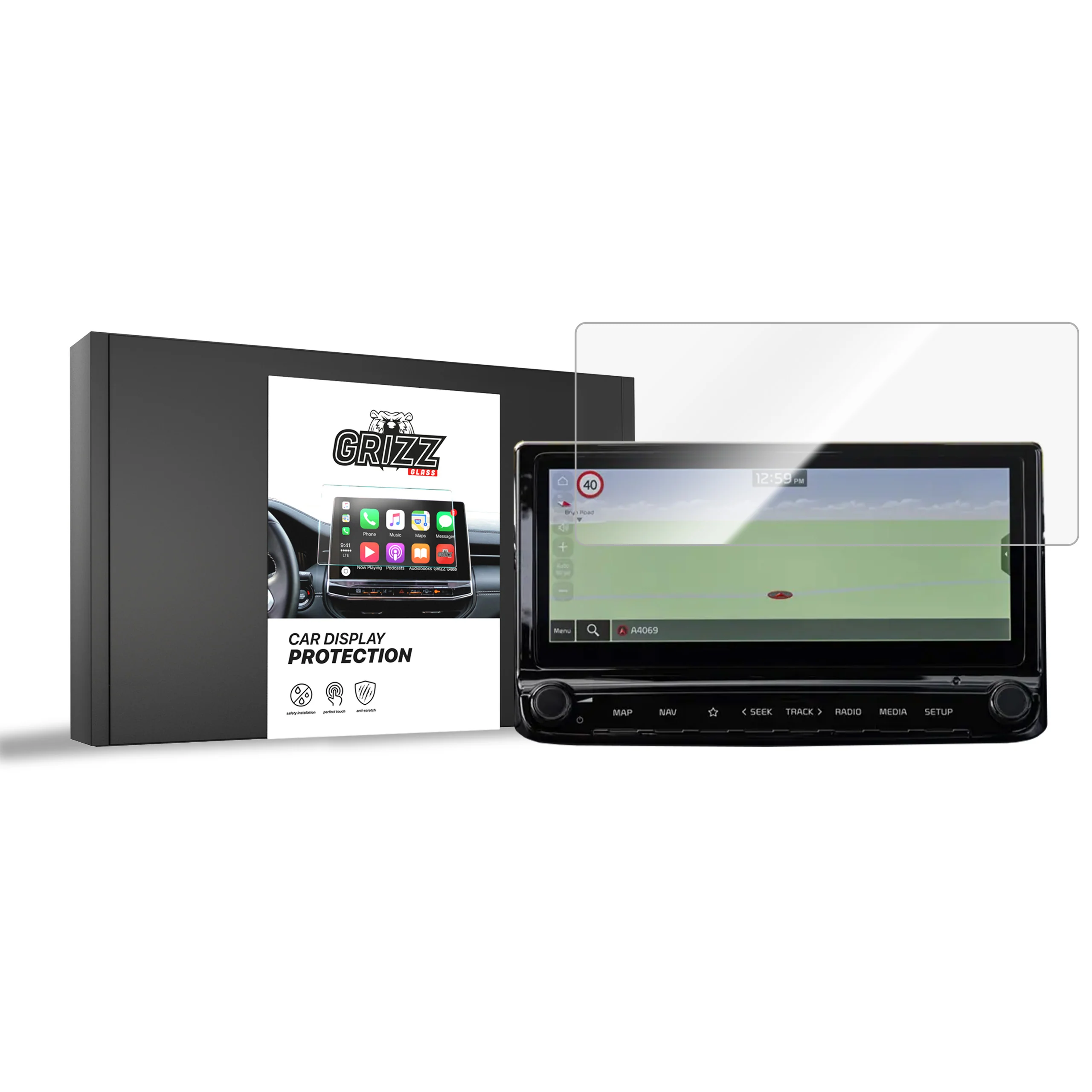 Displayschutzfolie für Kia XCeed (2024-2025) Navi Folie, Kratzfest, Klar