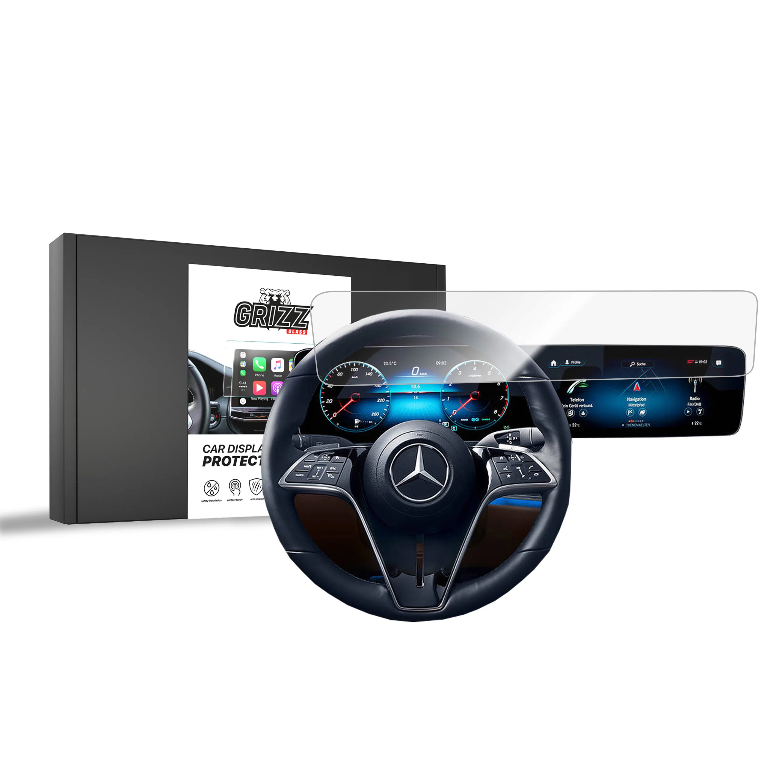 Displayschutzfolie für Mercedes G Klasse W463 (2018-2026) Navi Folie, Kratzfest, Klar