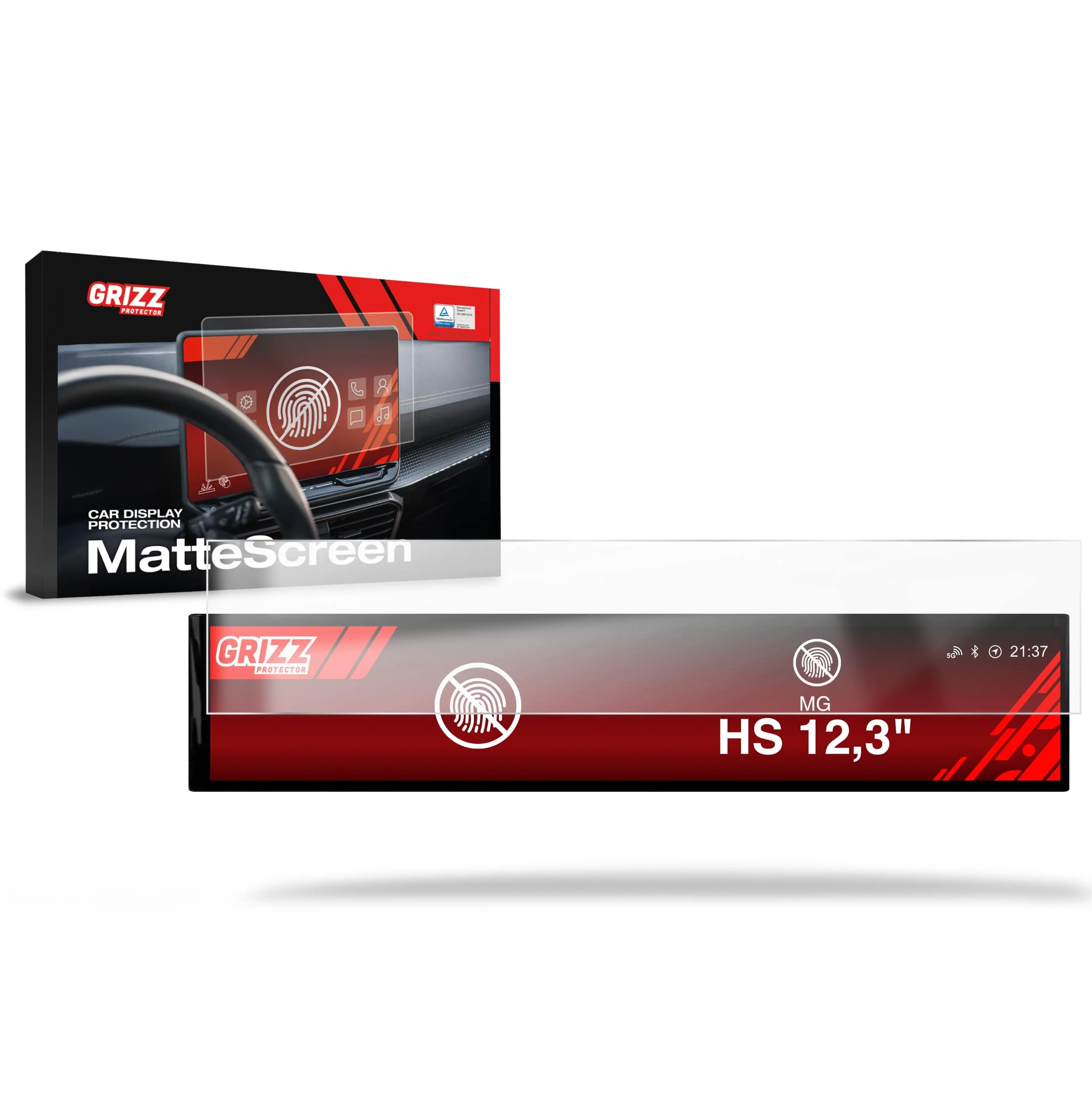 Displayschutzfolie für MG HS 12,3" (2024-2025) Anti-Fingerprint, Matt