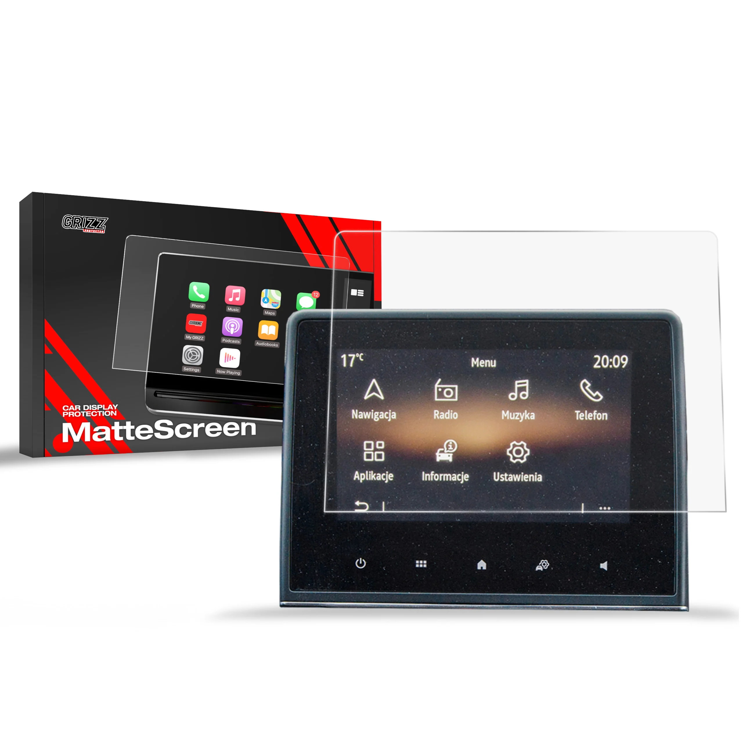 Displayschutzfolie für Mitsubishi ASX 7" (2024-2025) Anti-Fingerprint, Matt