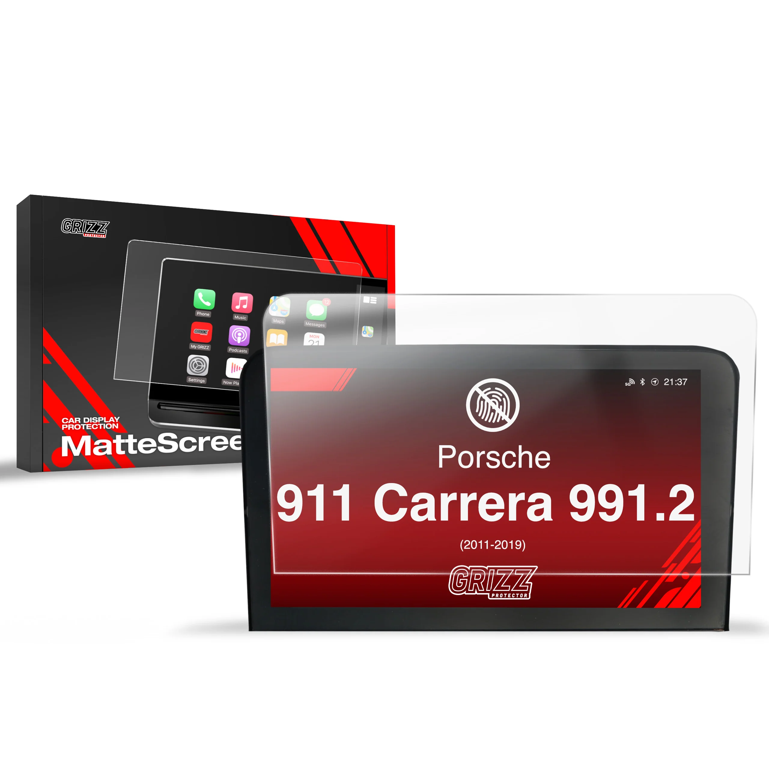Displayschutzfolie für Porsche 911 Carrera 991.2 7" (2011-2019) Anti-Fingerprint, Matt