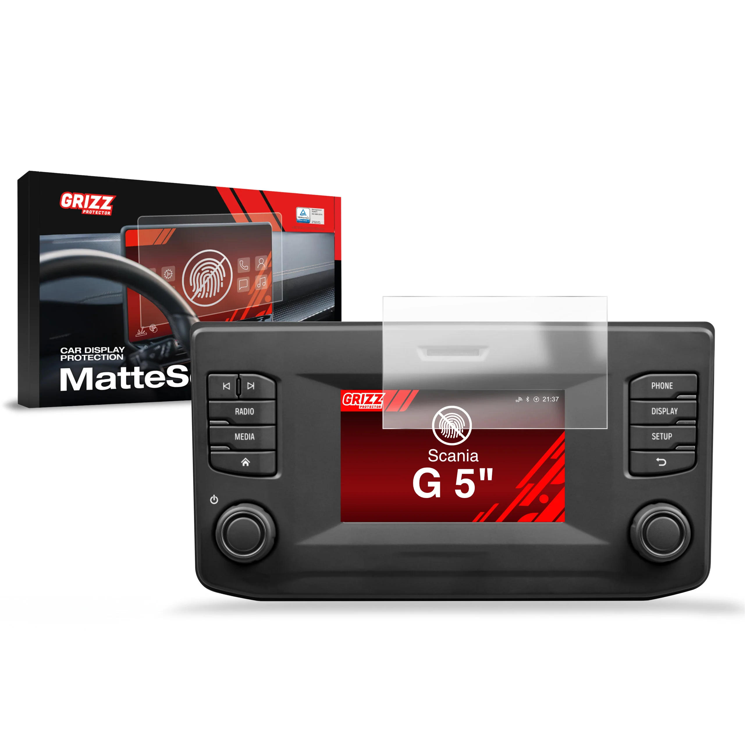 Displayschutzfolie für Scania G 5" Anti-Fingerprint, Matt