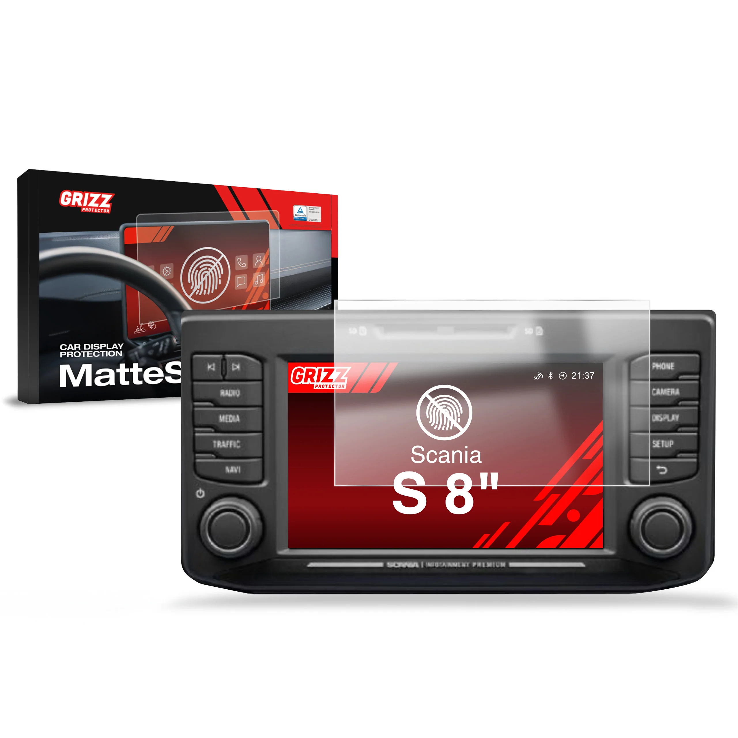 Displayschutzfolie für Scania S 8" Anti-Fingerprint, Matt - Image 15