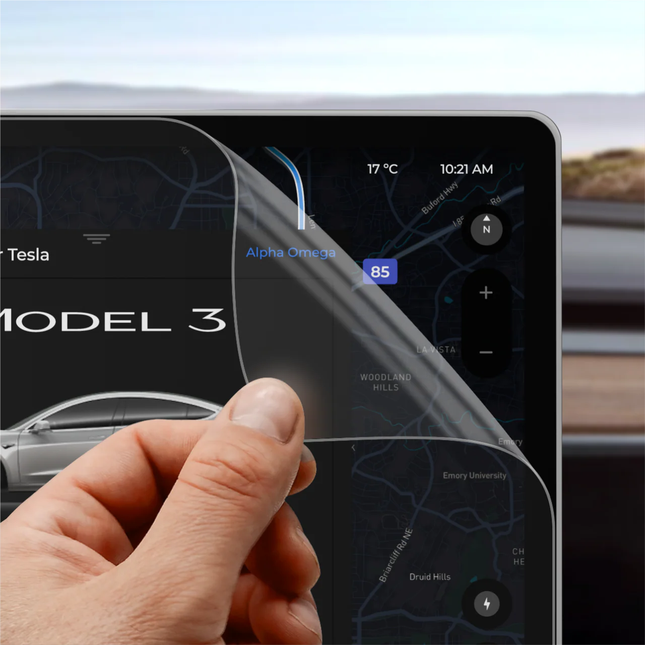 Displayschutzfolie für Tesla Model 3 (2017-2023) Matt - Image 6