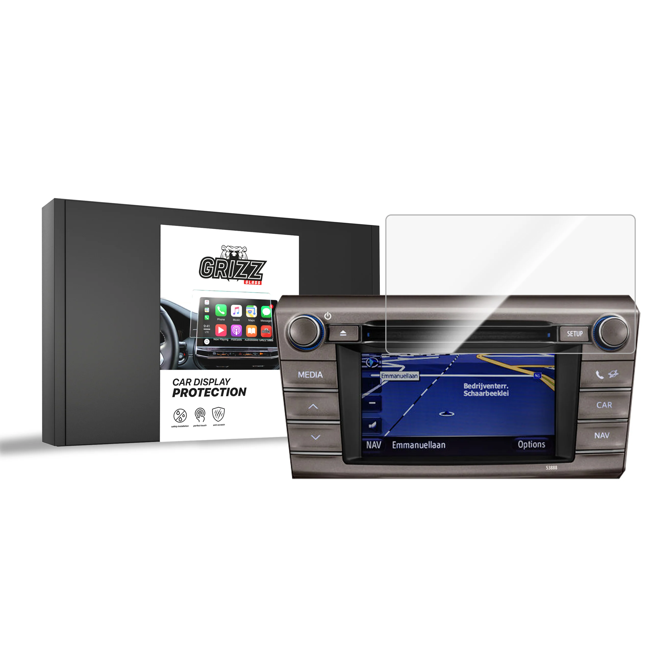 Displayschutzfolie für Toyota RAV4 4 (2013-2018) Navi Folie, Kratzfest, Klar