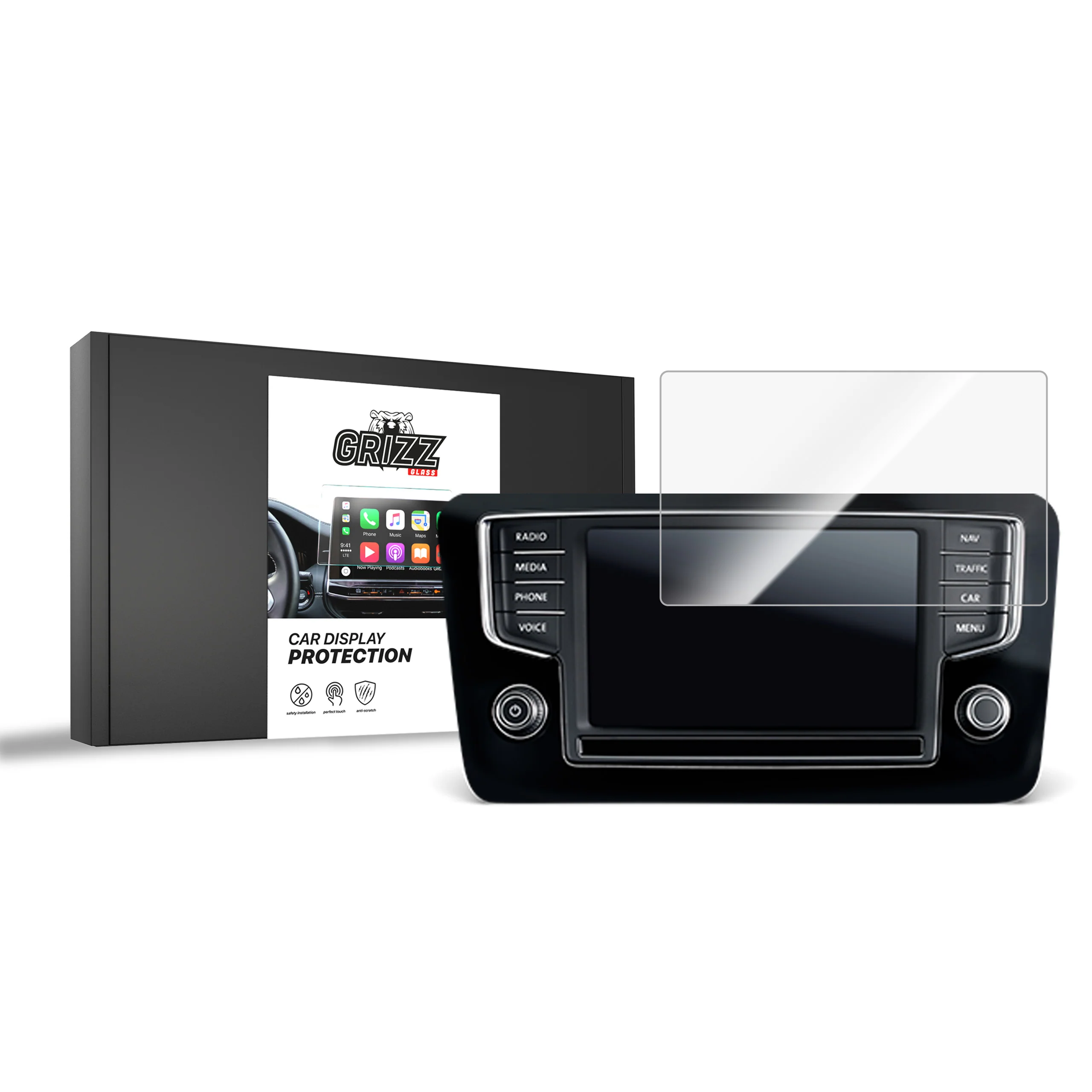 Displayschutzfolie für Volkswagen VW Golf 6 Discover Pro (2015-2017) Navi Folie, Kratzfest, Klar