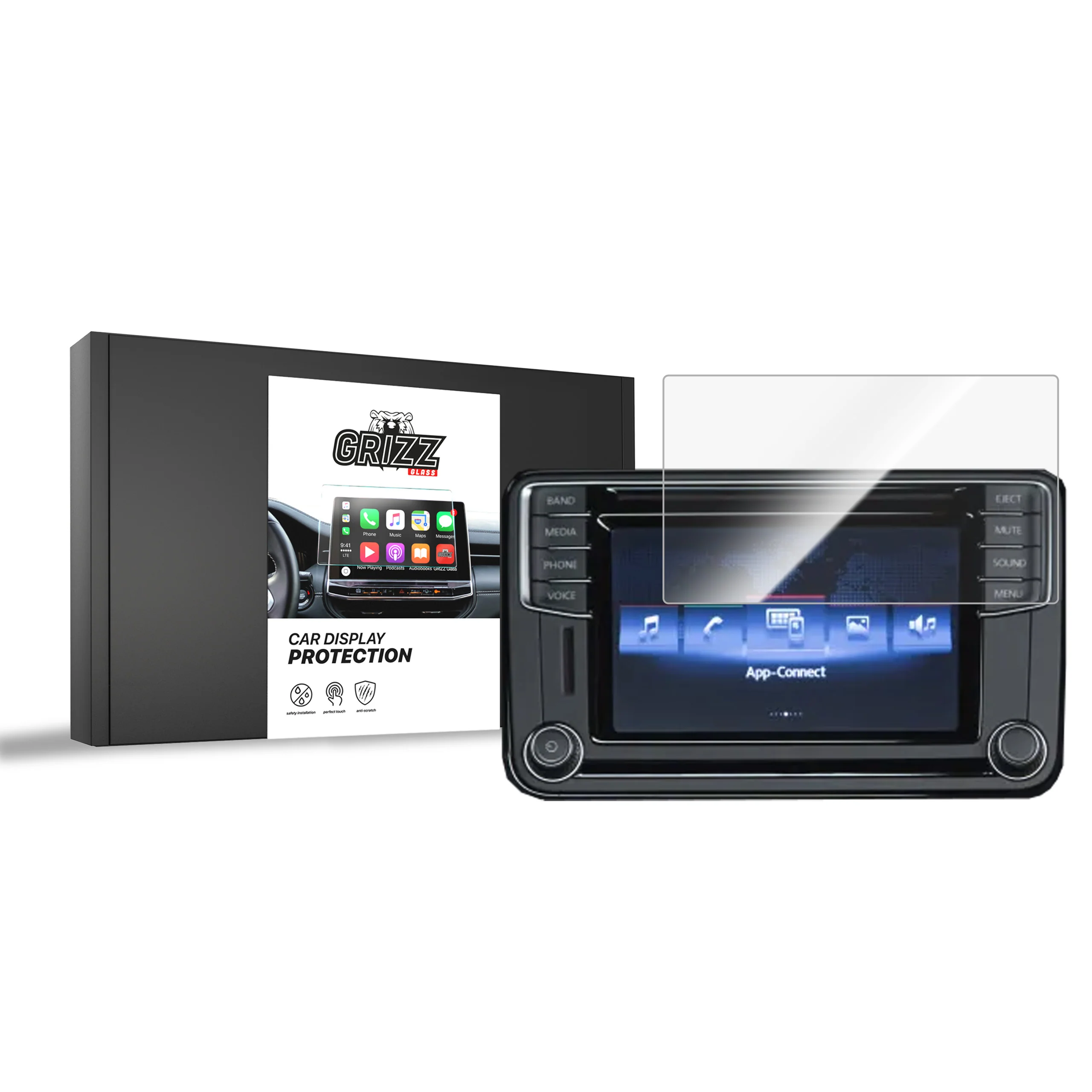 Displayschutzfolie für Volkswagen VW Scirocco (2015-2018) Navi Folie, Kratzfest, Klar