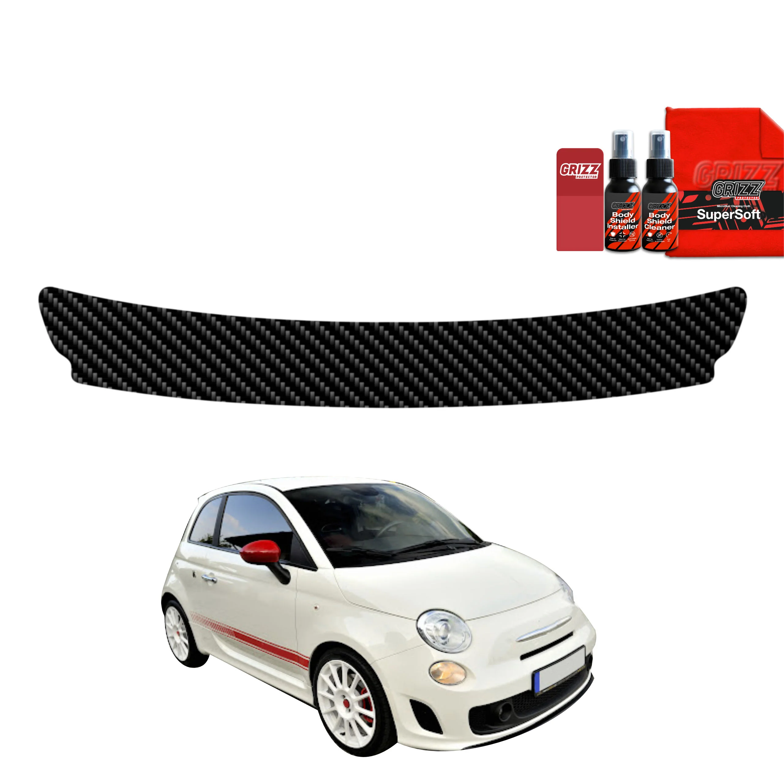 Kohlenstoff Schutzfolie für Ladekante - Abarth 500 (2016-2023)