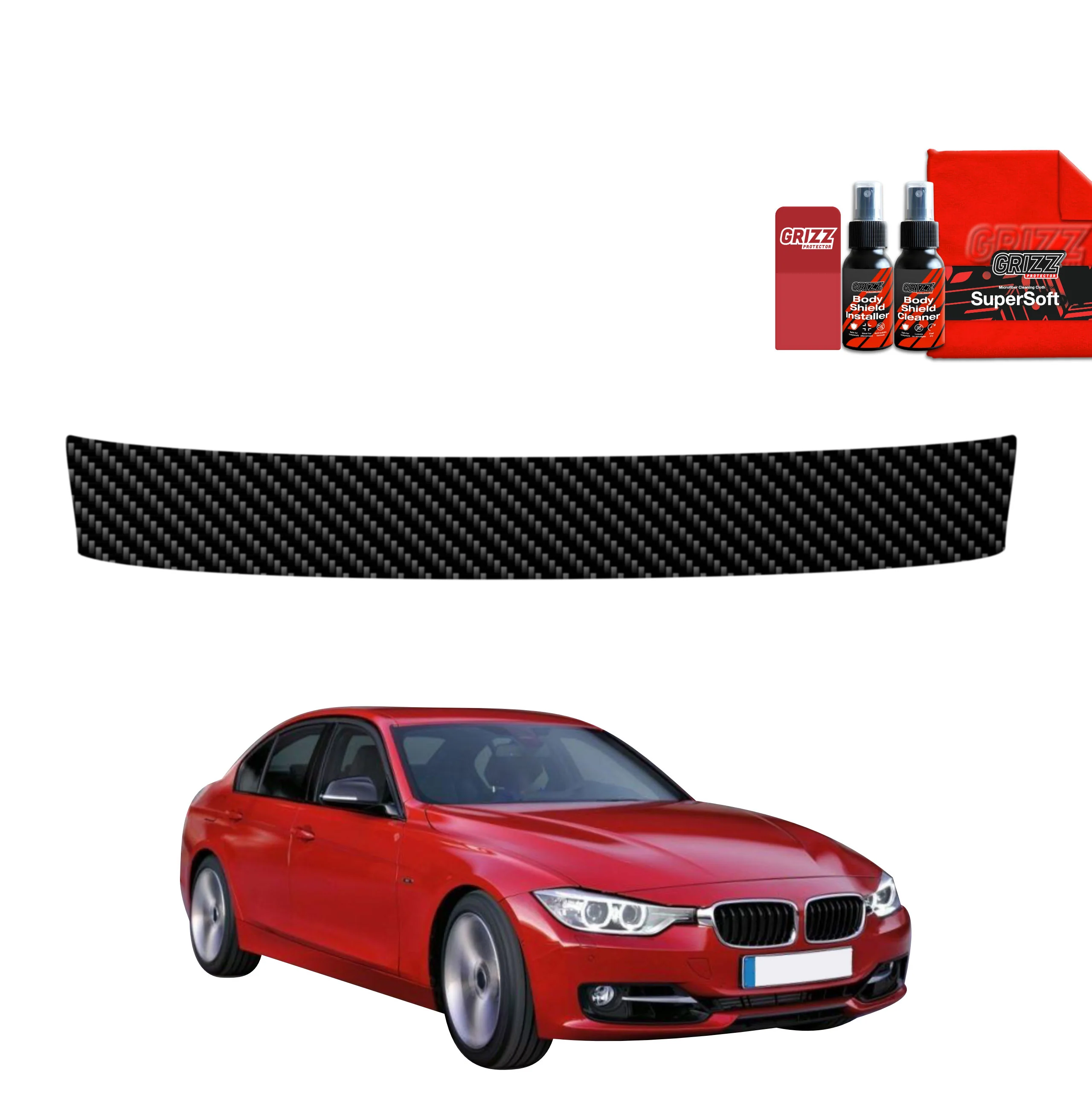 Kohlenstoff Schutzfolie für Ladekante - BMW 3 F30 Sedan Pre-LCI (2011-2015)