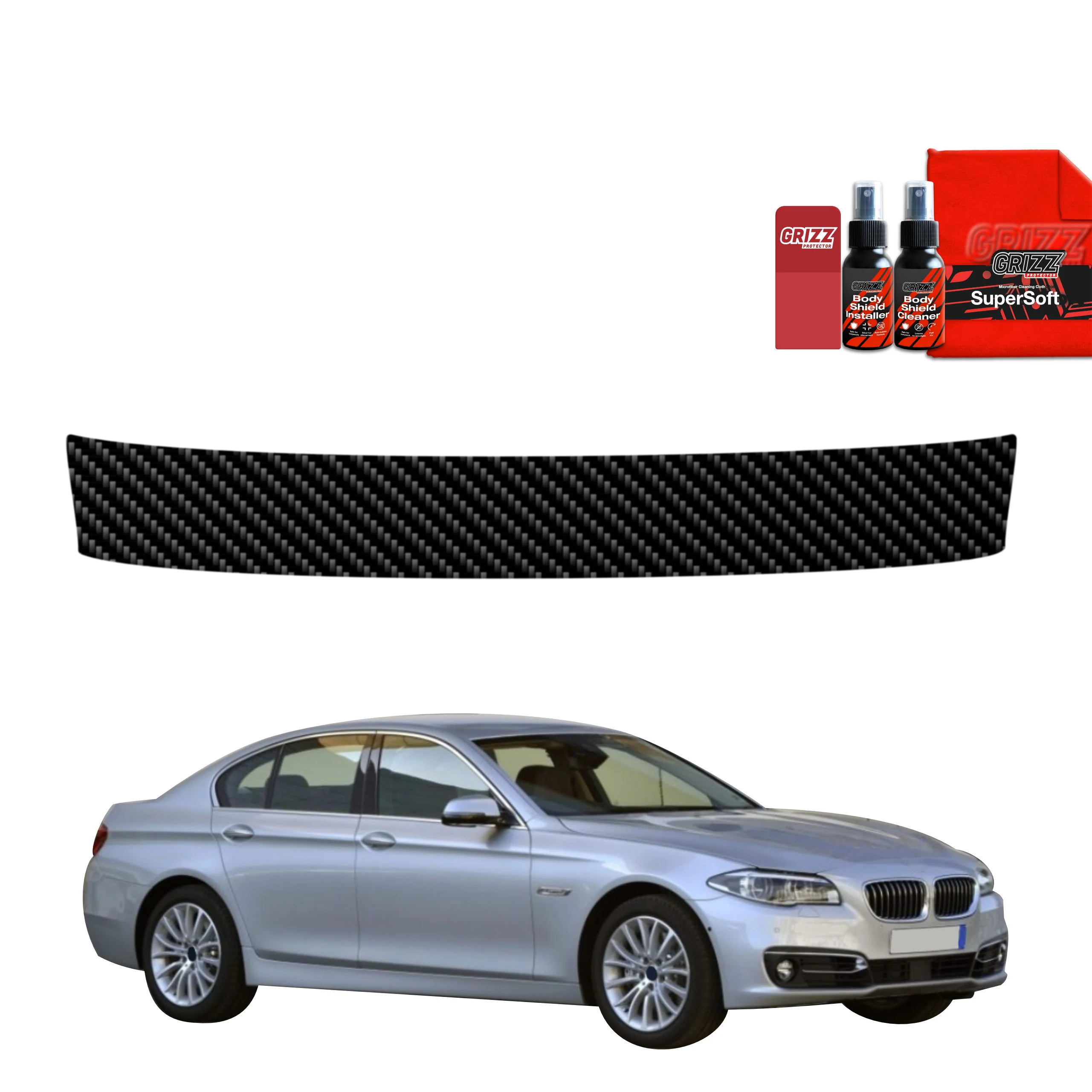 Kohlenstoff Schutzfolie für Ladekante - BMW 5 F10 Sedan LCI (2012-2017)