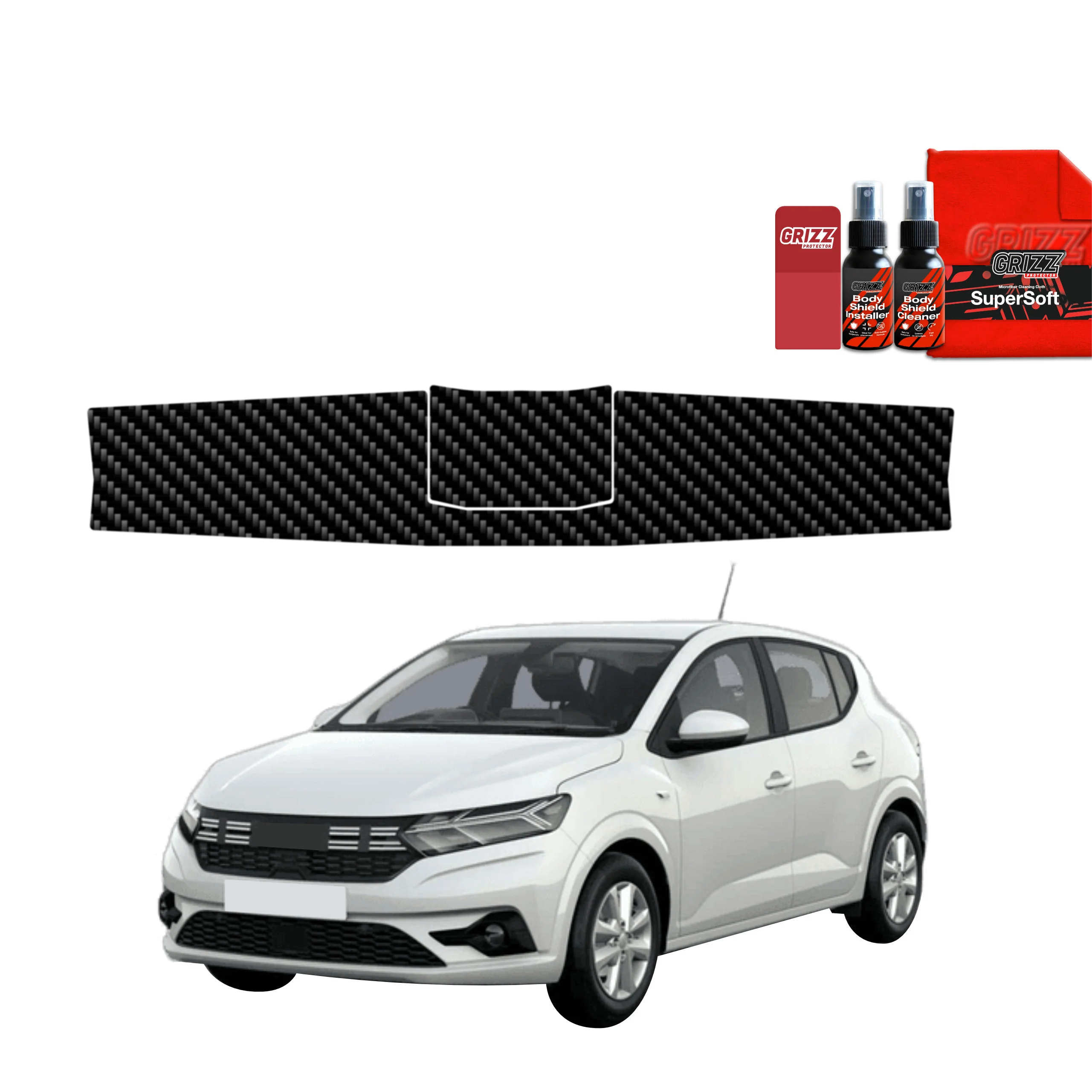 Kohlenstoff Schutzfolie für Ladekante - Dacia Sandero (2020-2026)
