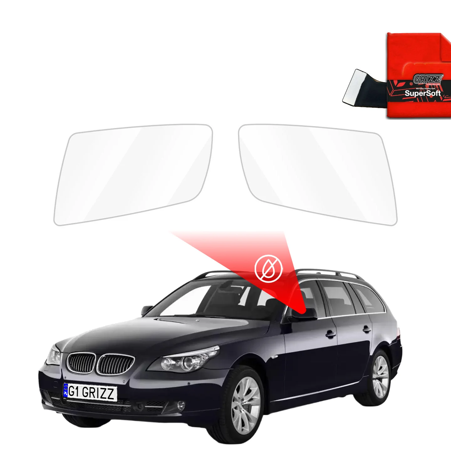 Regenschutzfolie für Außenspiegel - BMW 5 Touring E61 (2004-2010)