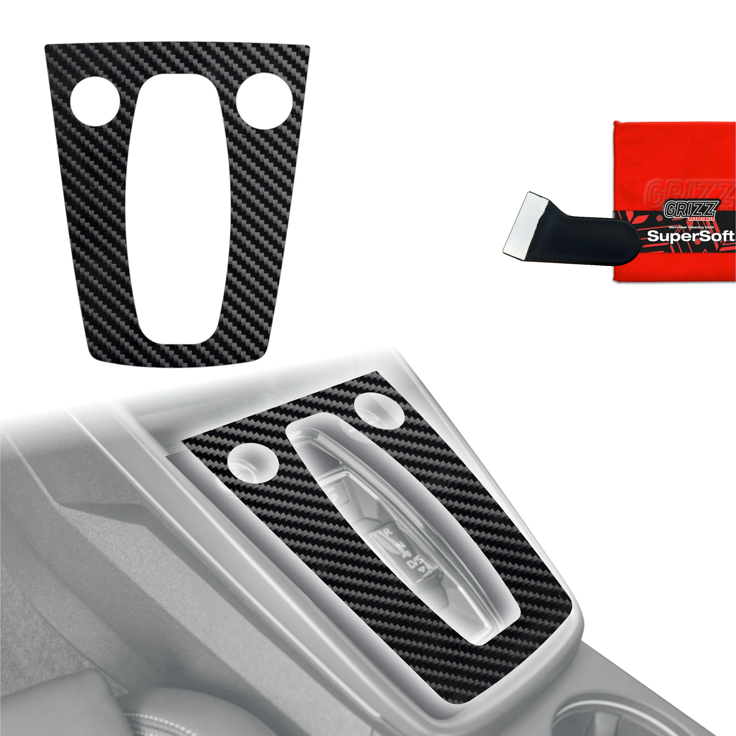 Schutzfolien für Mittelkonsole - Audi A3 8Y Facelift (2024-2026) Carbon Optik Glanz - Image 7